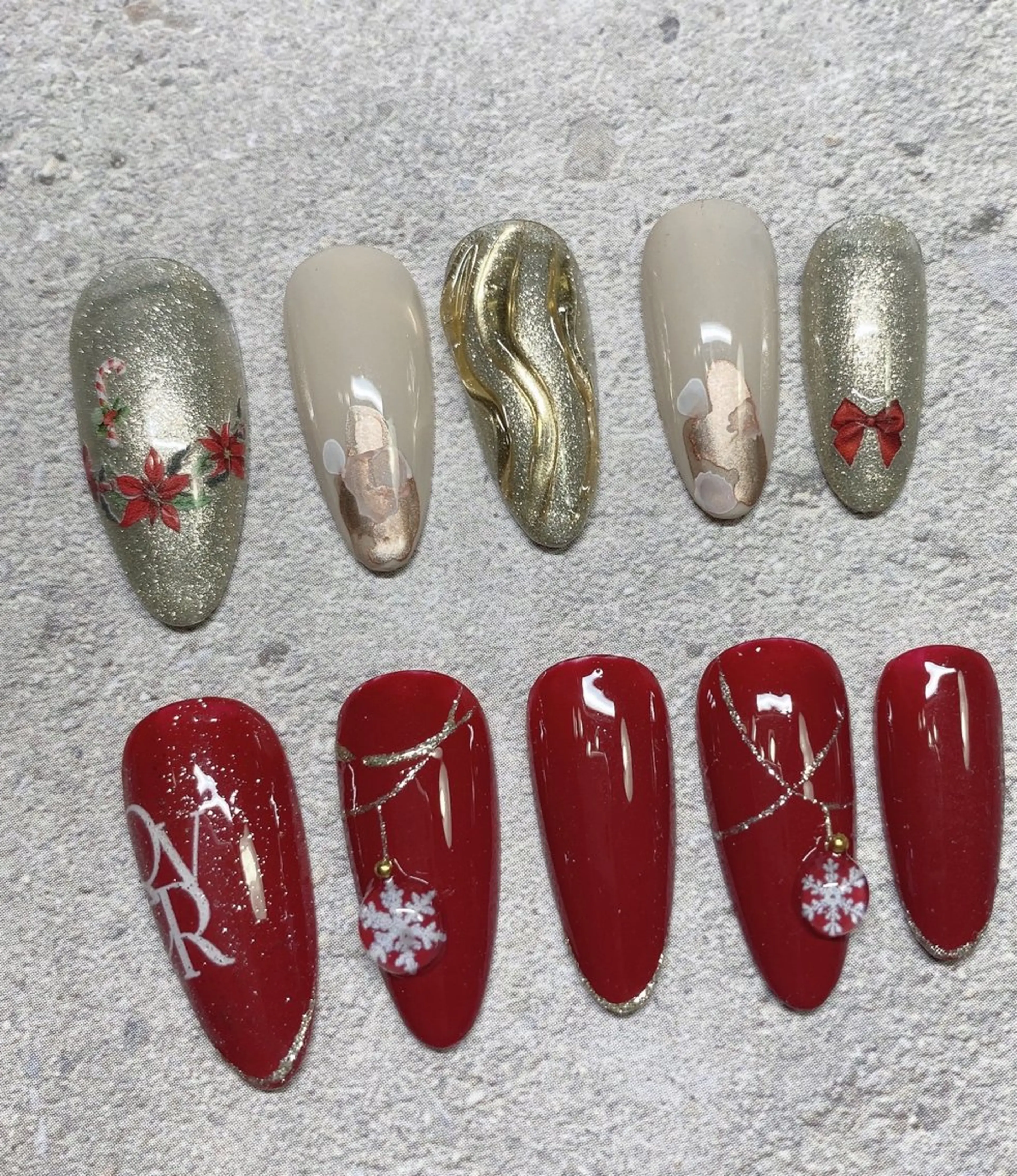 ネイル アートネイル 冬ネイル クリスマス Cleo クレオのネイルデザイン