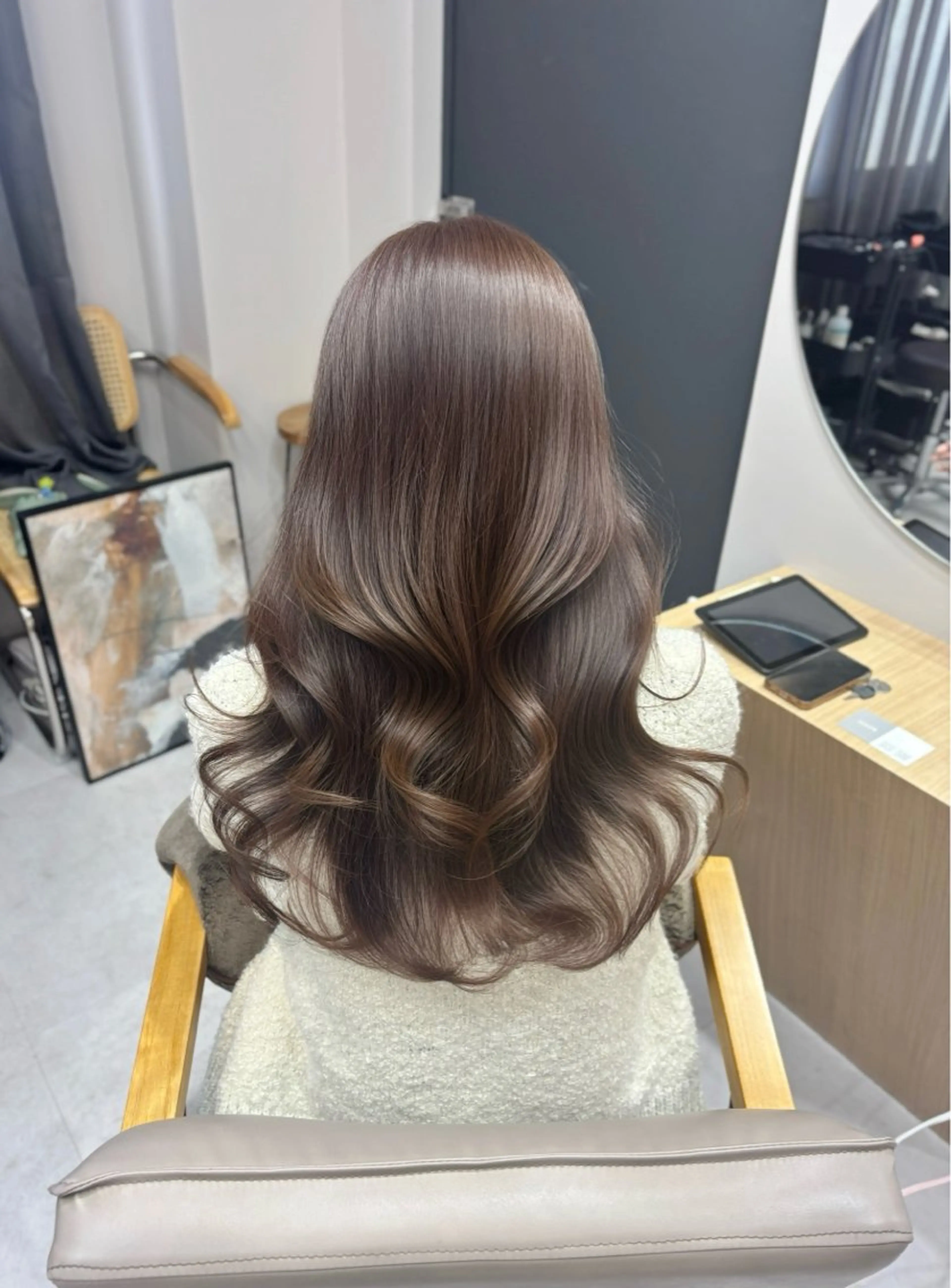 セミロング カラー ブラウンカラー チョコレートブラウン COAPLUS所属・韓国/レイヤー/ 前髪/Asamiのヘアスタイル