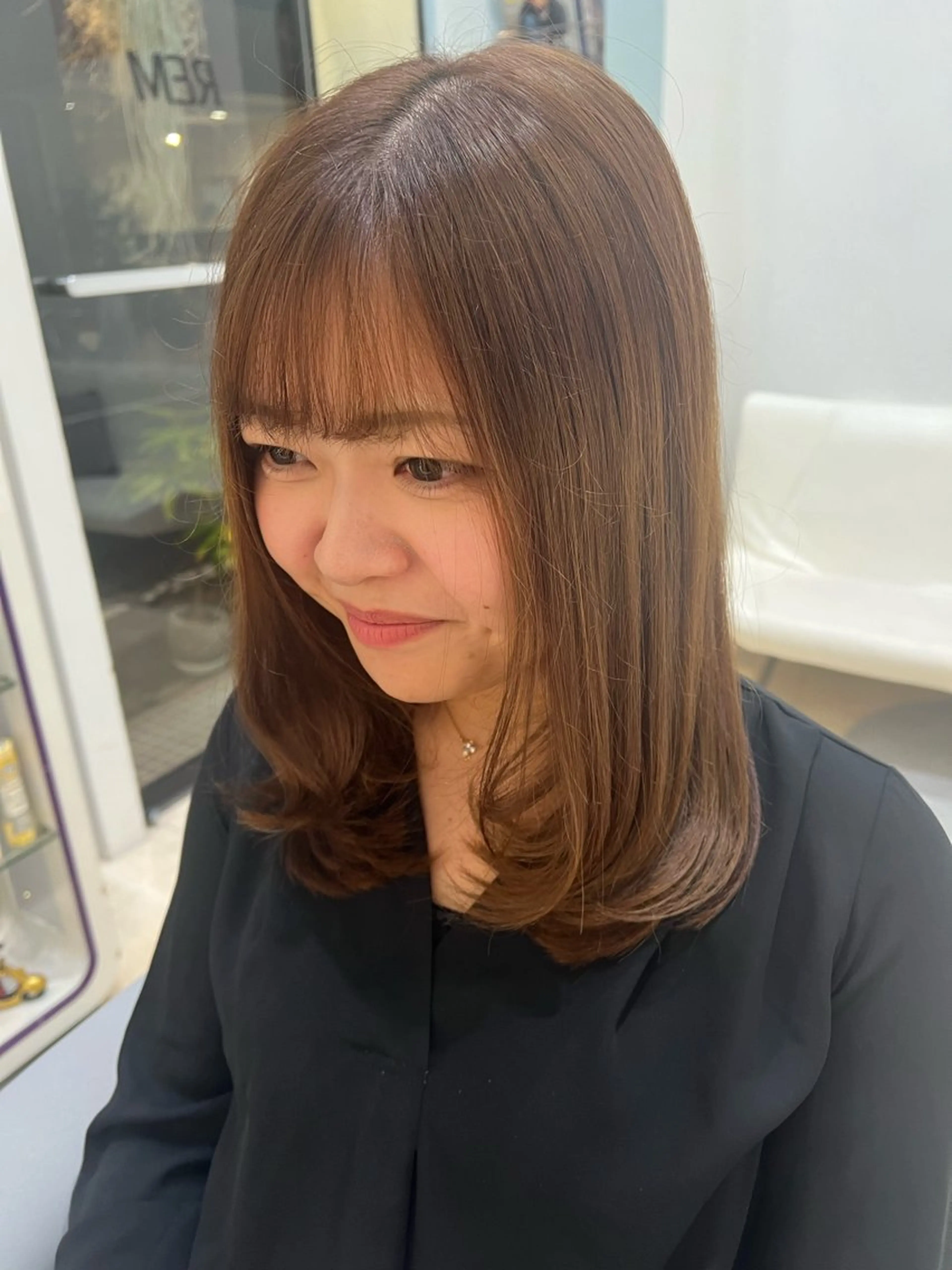 ミディアム カラー カット 堀井 凌平のヘアスタイル