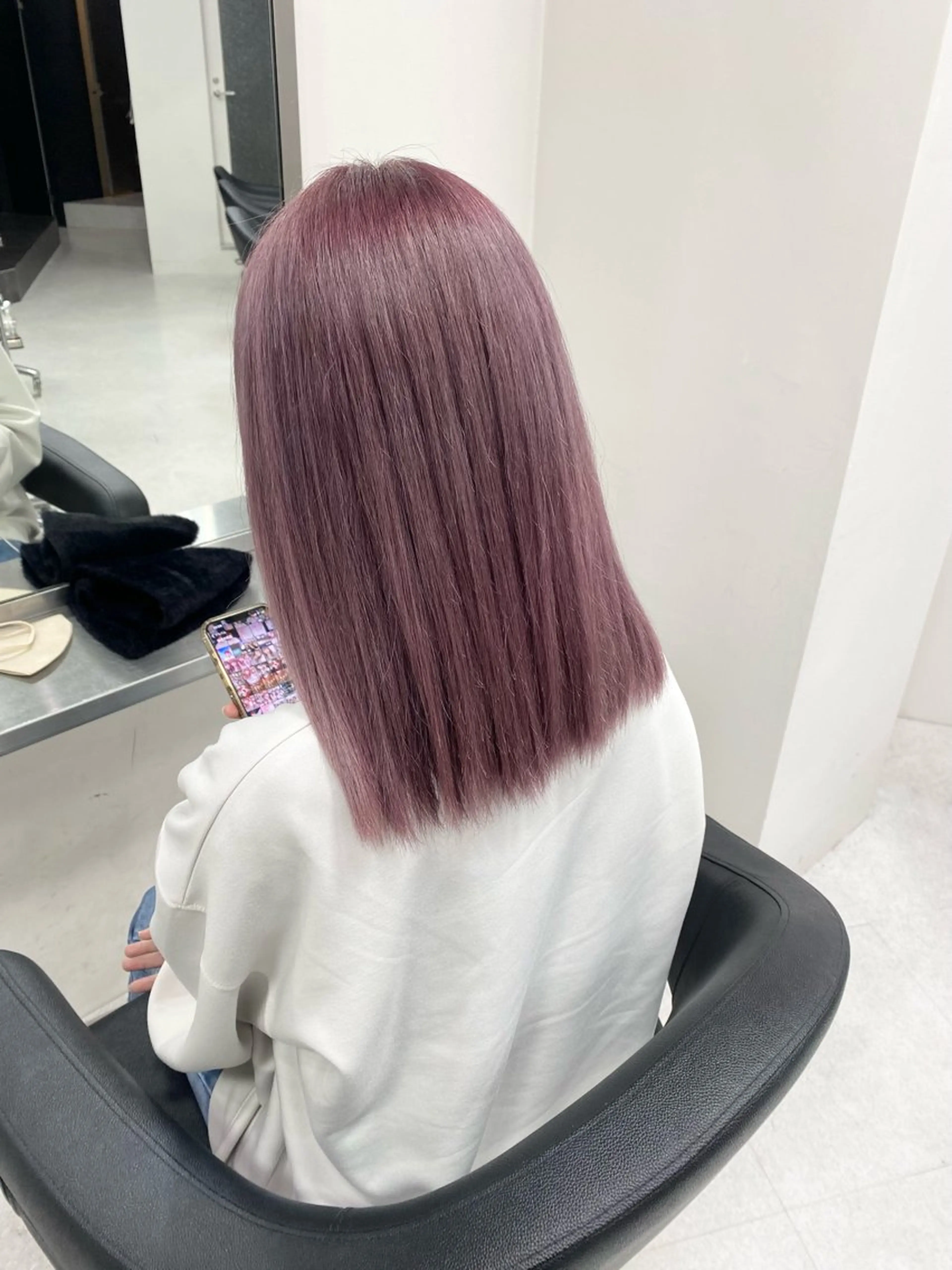 ミディアム カラー ピンクカラー ヘアカラー トリートメント Beleza Era所属・韓国レイヤー/ 縮毛矯正🎀minaのヘアスタイル