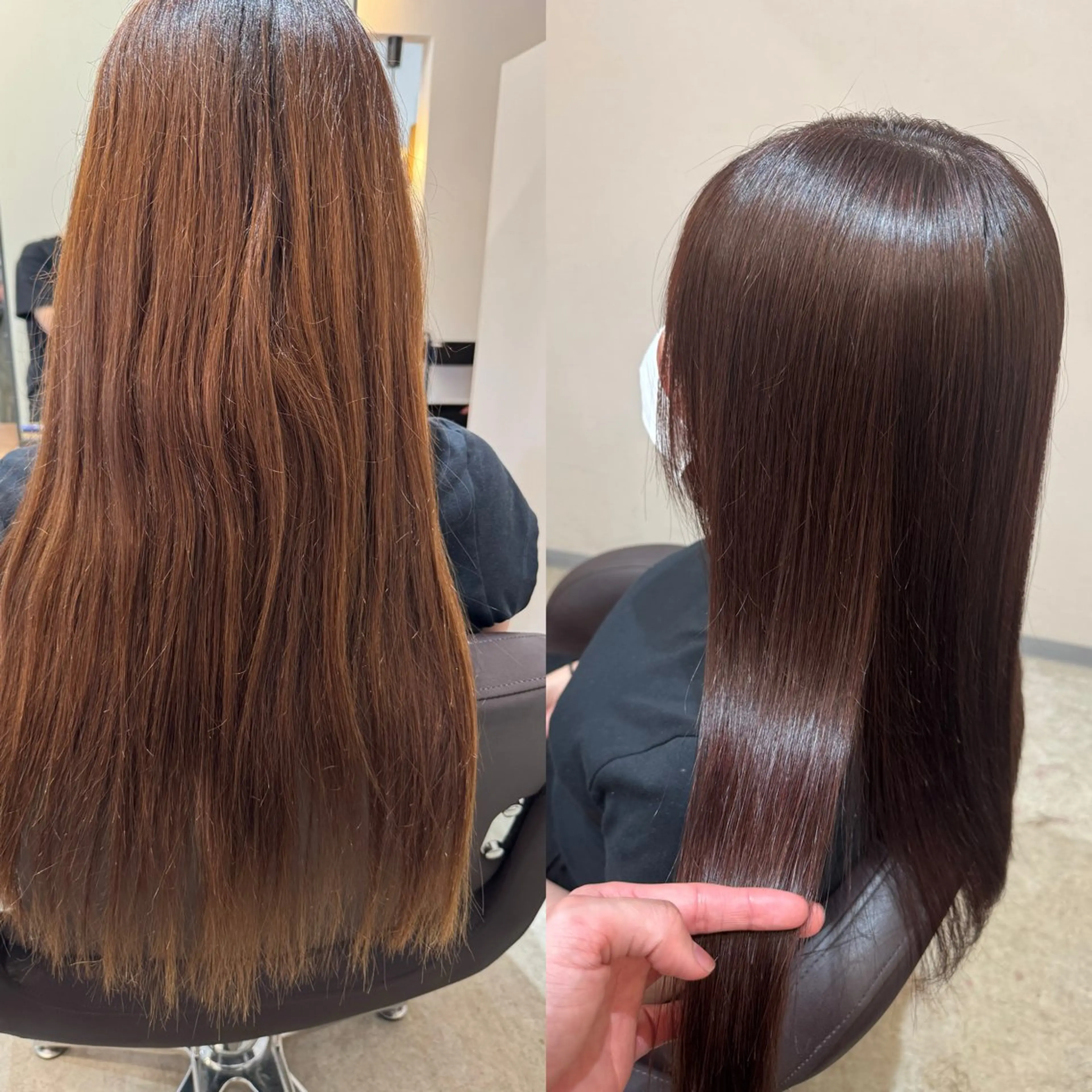 ロング ボブ 韓国風ヘア レイヤーカット ロング 縮毛矯正 ✨髪質改善美髪矯正✨ ボブ/韓国レイヤー✨のヘアスタイル