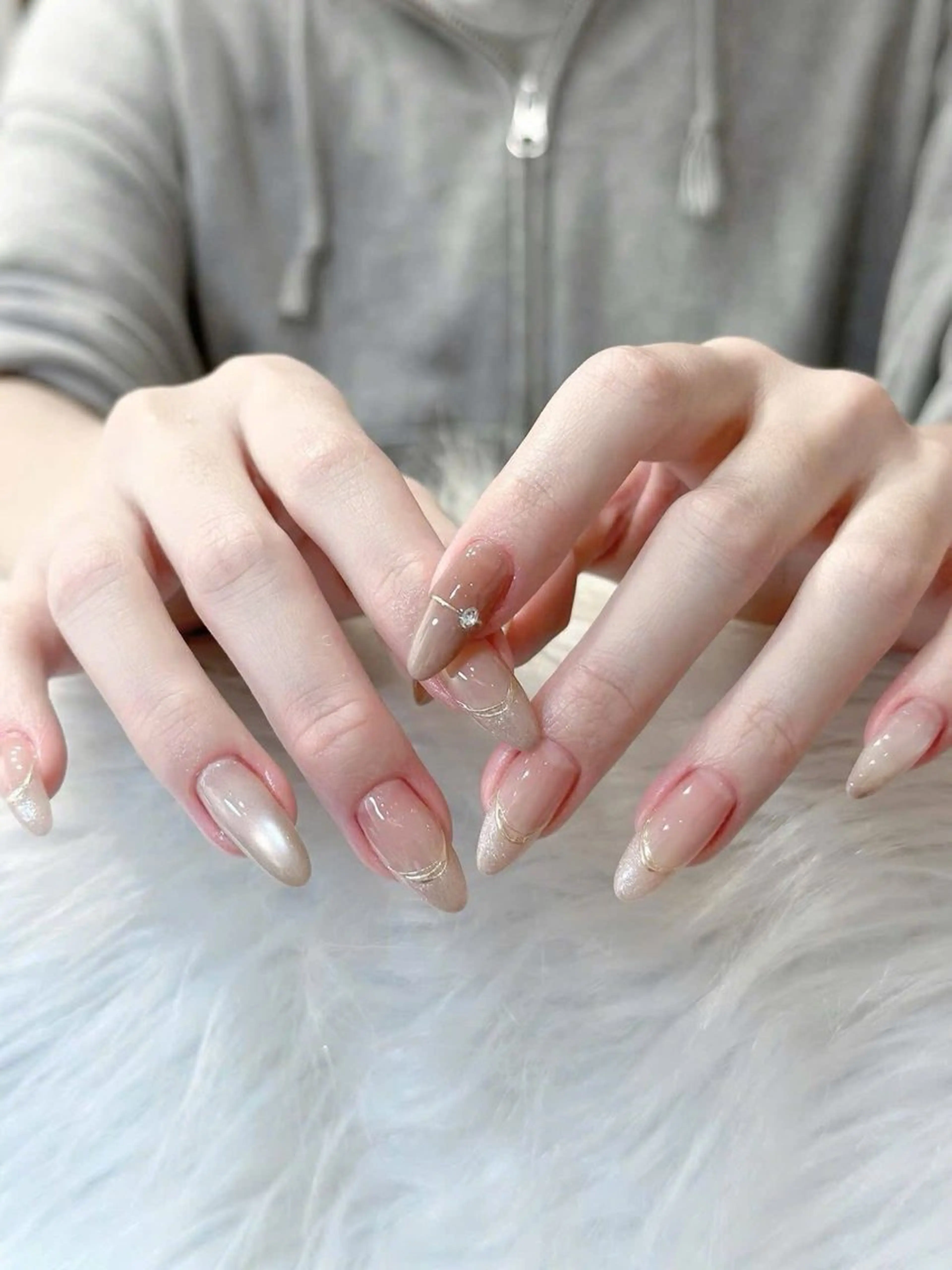 ネイル 長さ出し フットネイル ジェルネイル 韓国ネイル マグネットネイル YMT NailStudio所属・YMT NailStudioのネイルデザイン