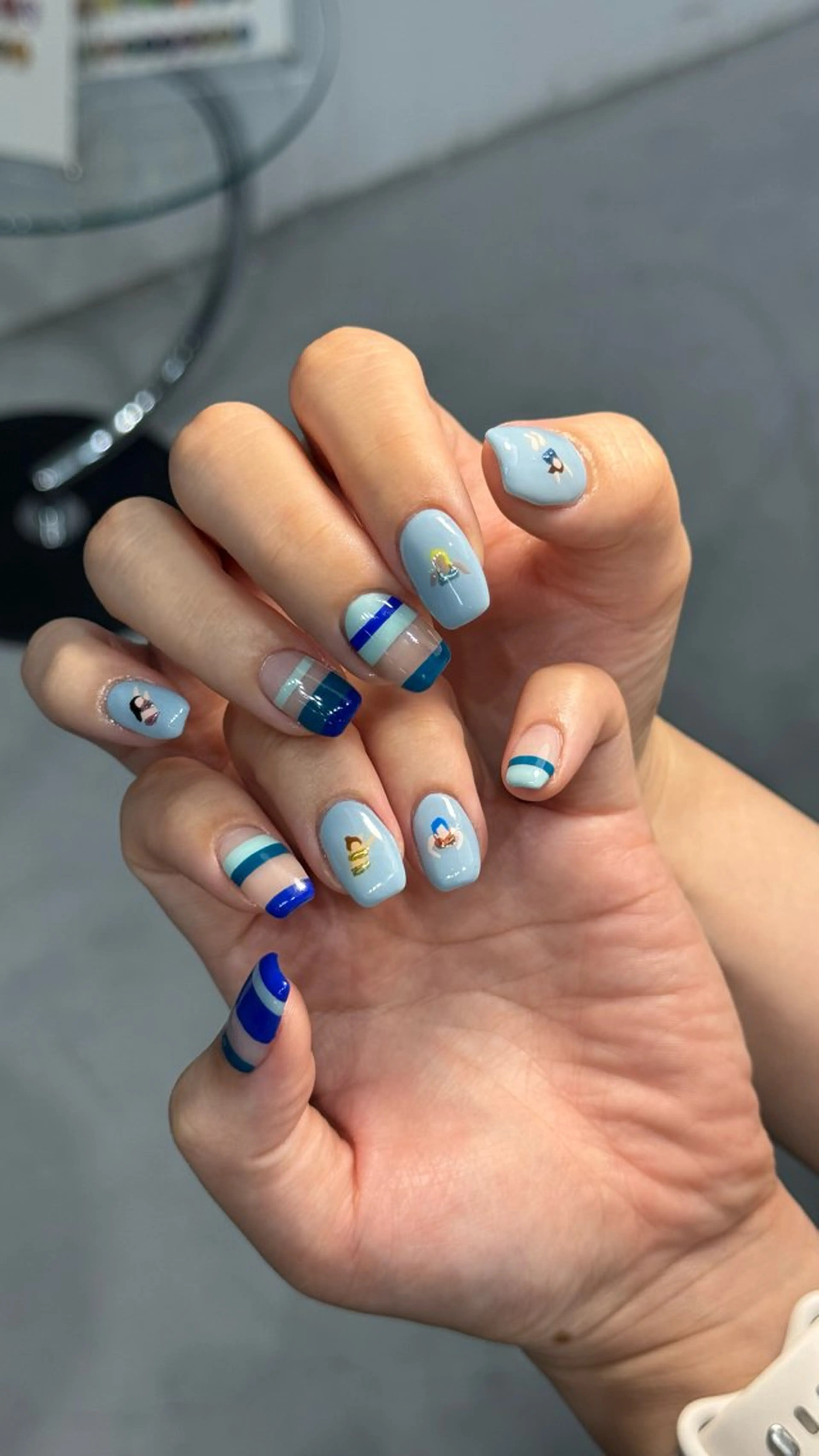 ネイル アートネイル ボーダー Momoka ネイリスト福岡/薬院のネイルデザイン