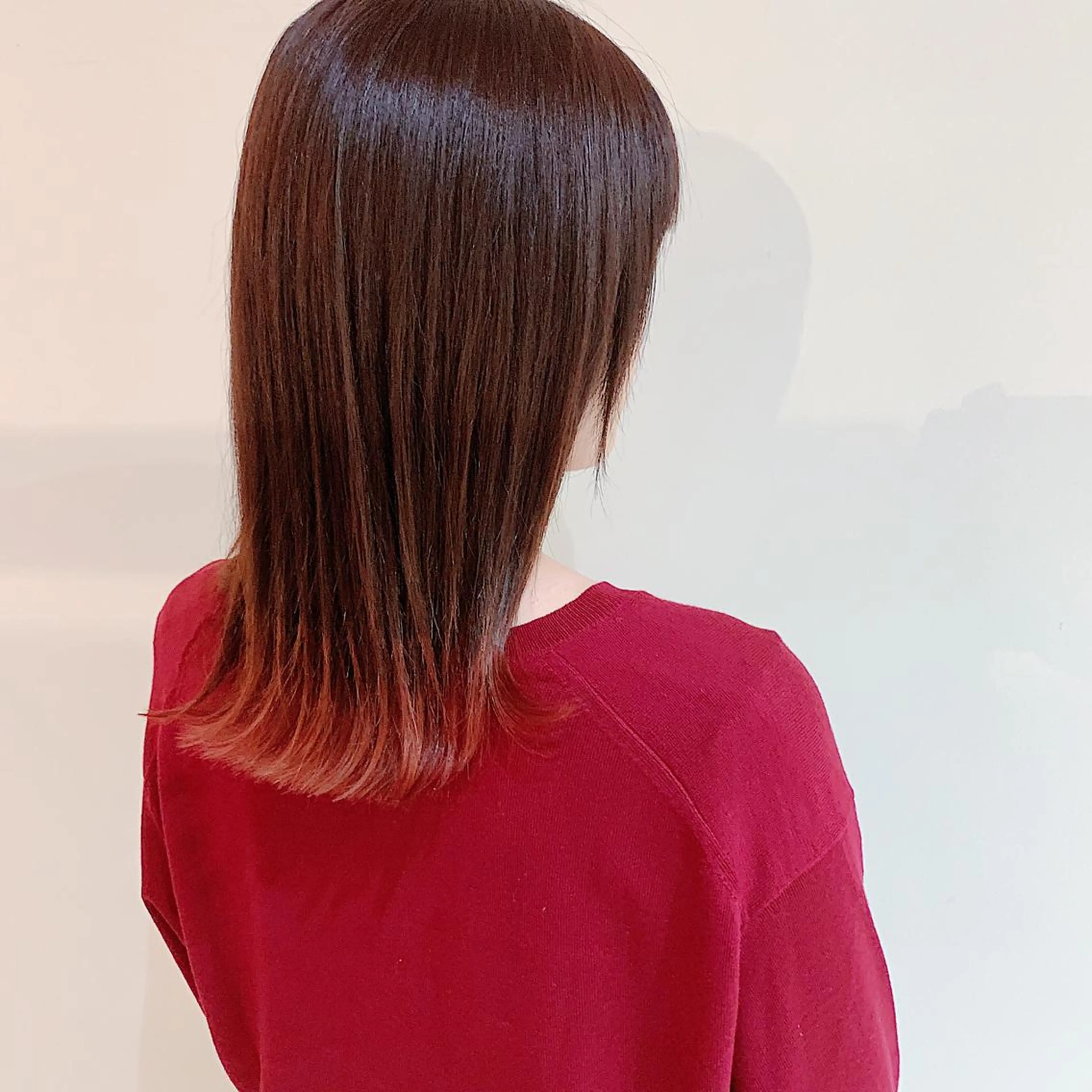 セミロング カラー ヘアカラー トリートメント タカハシ ハヤトのヘアスタイル