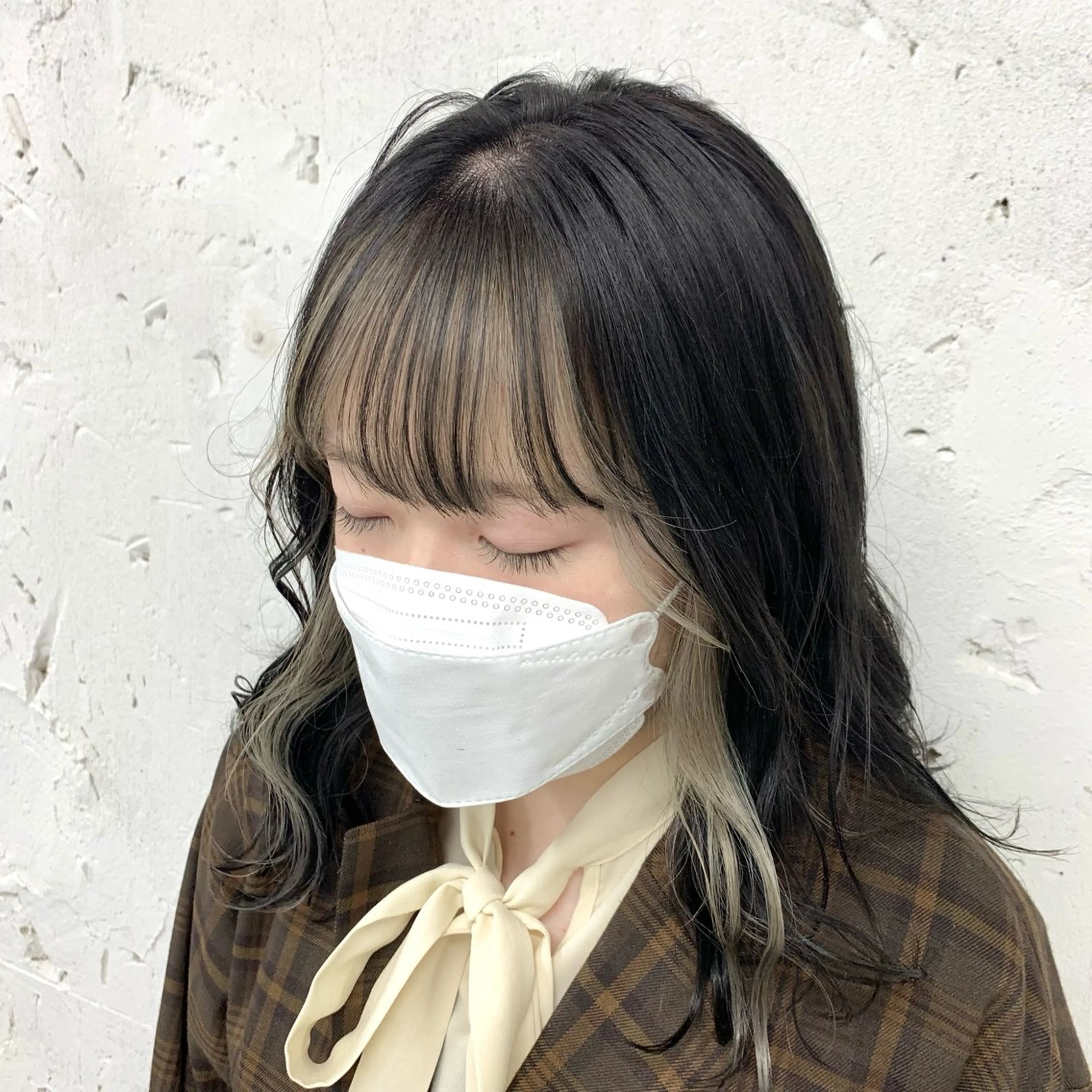 セミロング カラー Noele hair atelier(ノエルヘアアトリエ)所属・北上ゆい/個性派/ ナチュラルアレンジのヘアスタイル