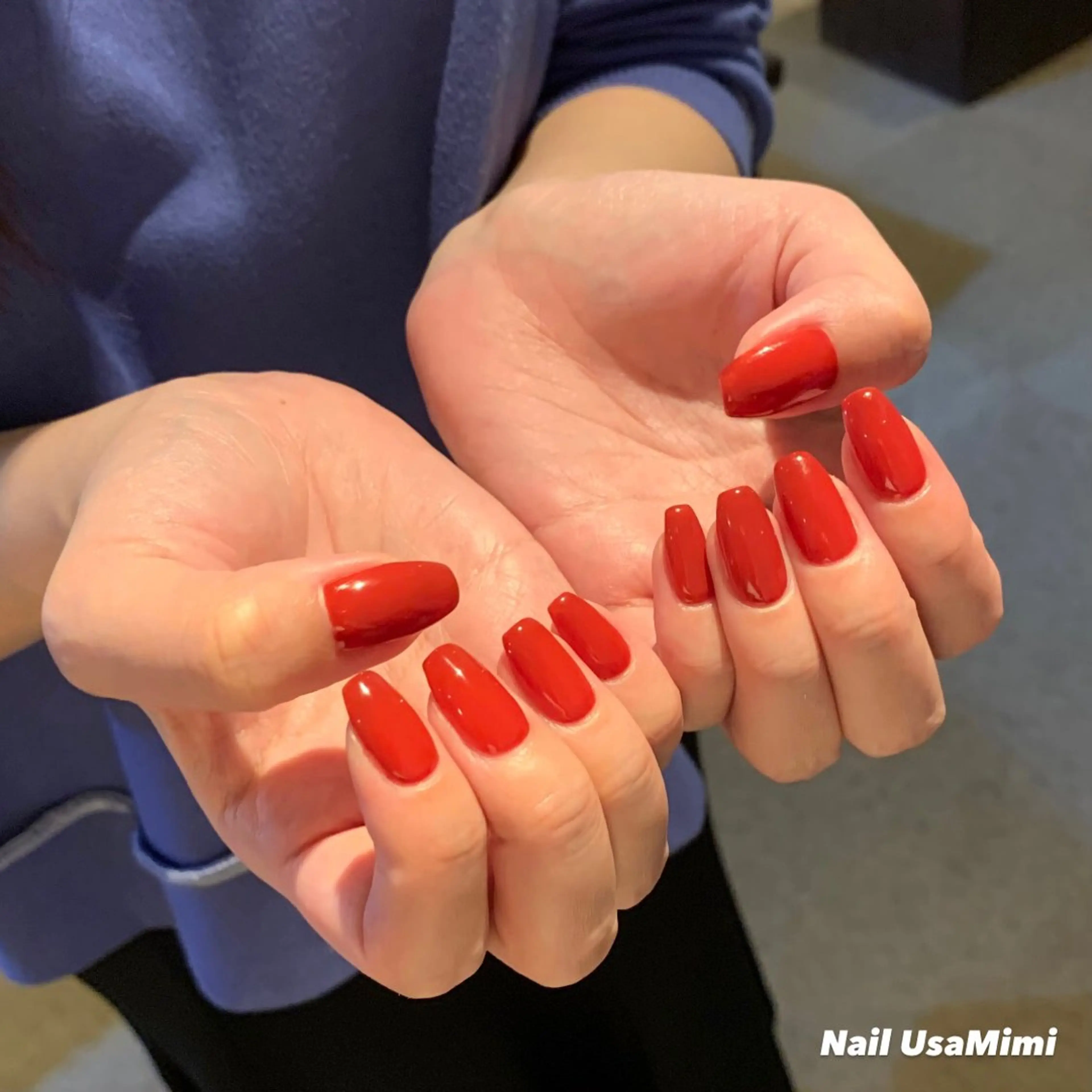 ネイル ジェルネイル マグネットネイル 持ち込み ワンカラーネイル パラジェル 本町ネイルNail UsaMimiのネイルデザイン