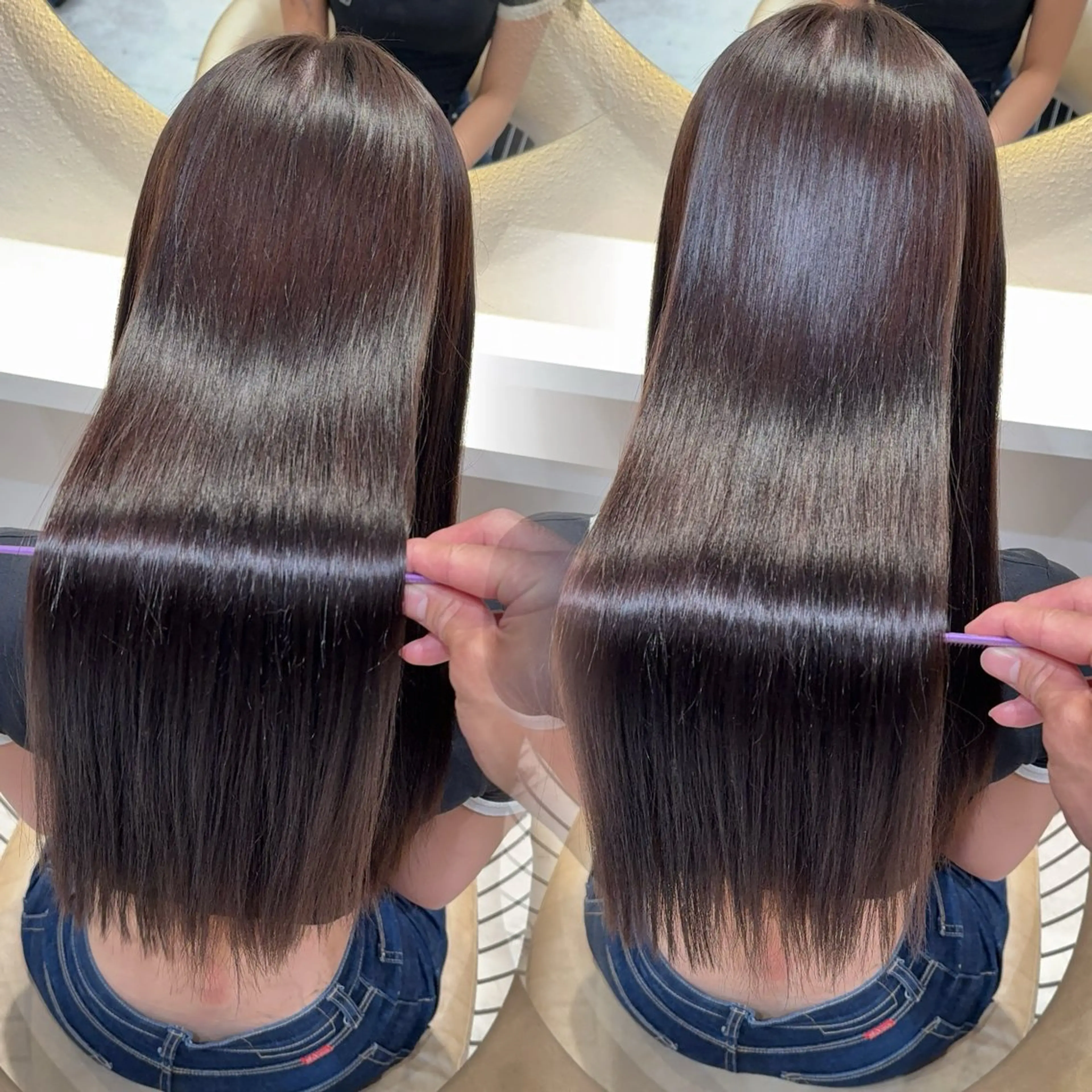 ロング カラー カット ヘアカラー 縮毛矯正 トリートメント レイヤー❣️縮毛矯 川村利幸のヘアスタイル