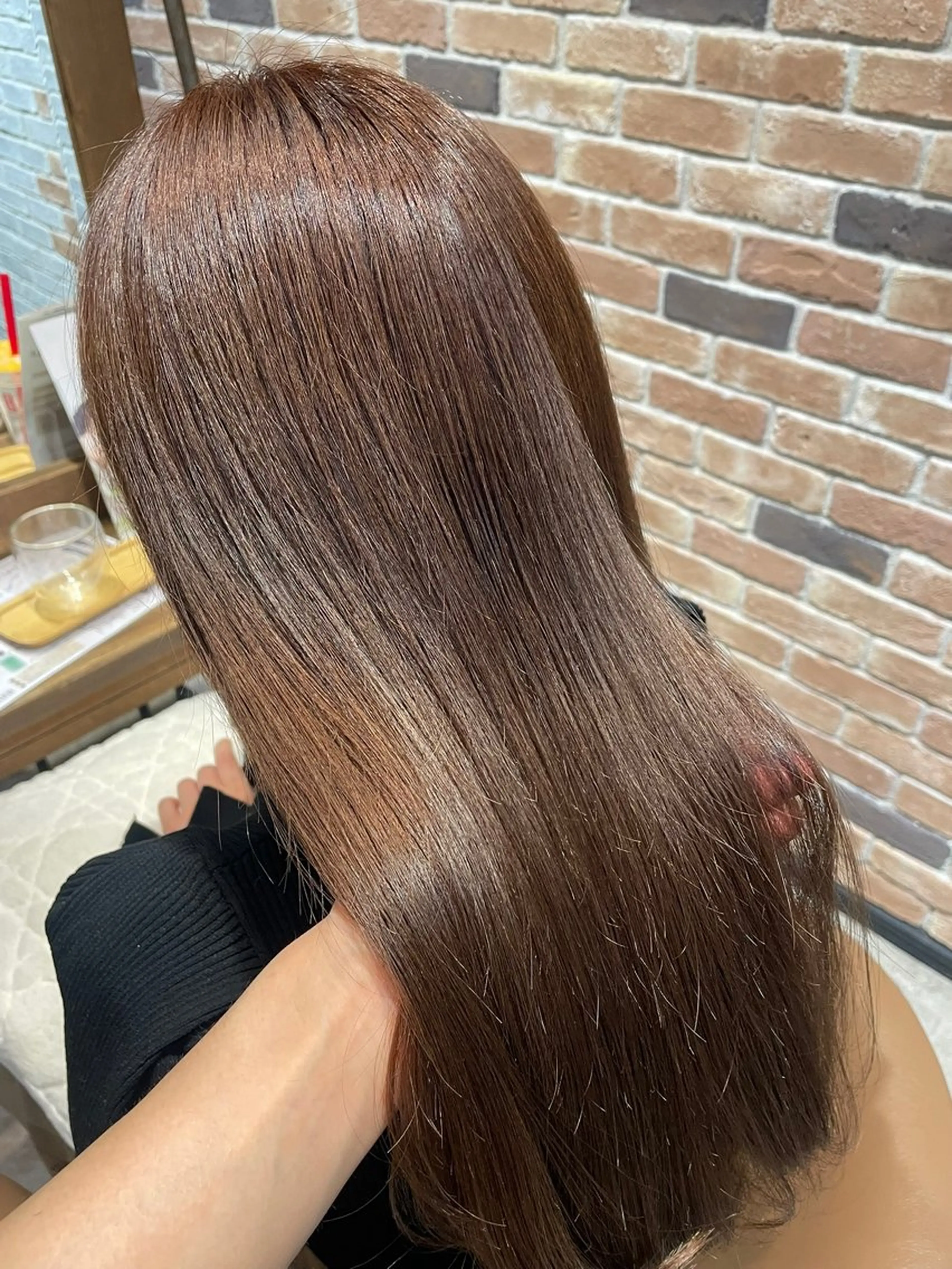 ミディアム カラー ベージュカラー ピンクカラー ピンクベージュ カット ヘアカラー トリートメント 和田 真依のヘアスタイル