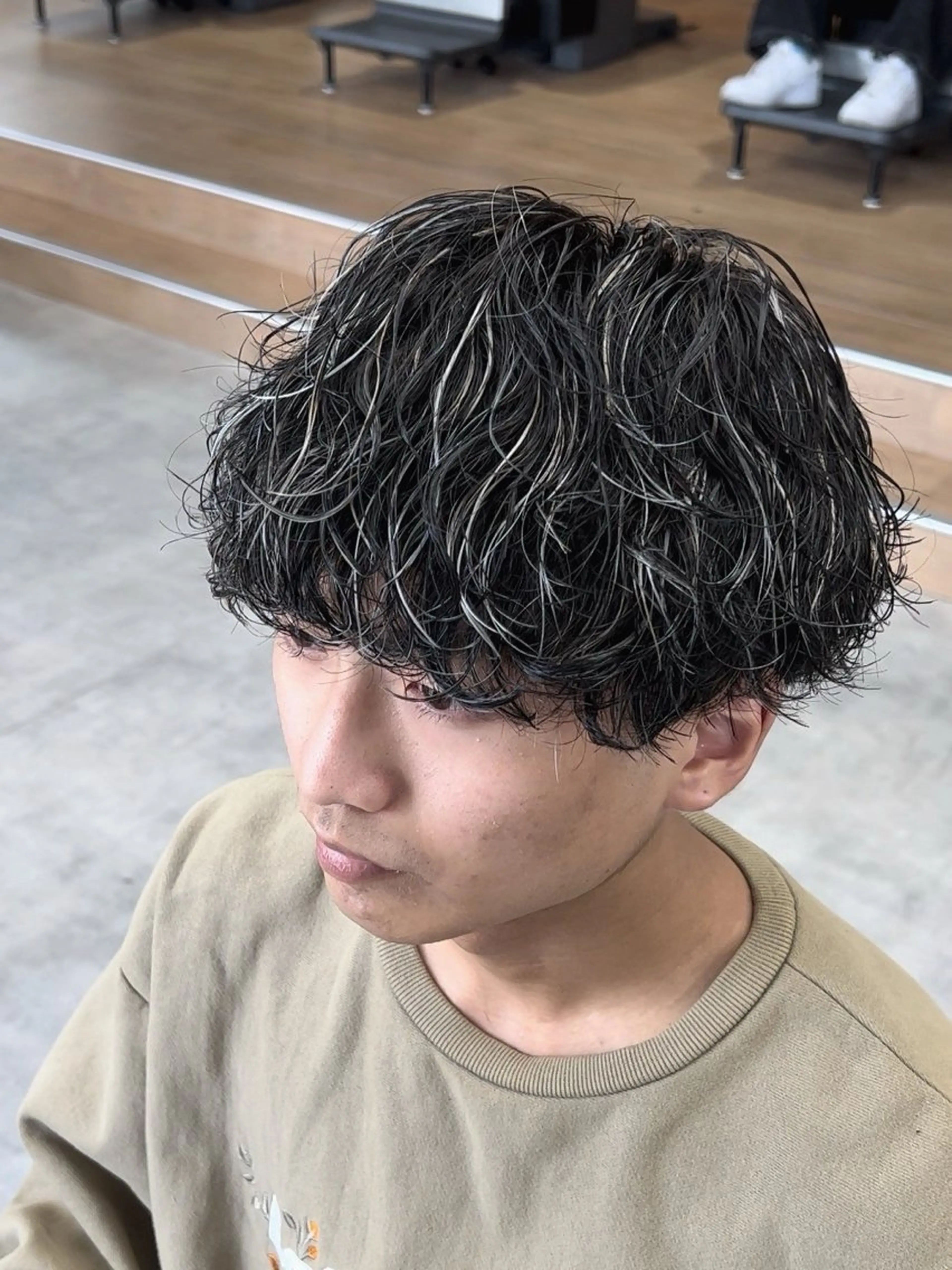 カラー パーマ メンズ カット ヘアカラー メンズパーマ／長岡 坂口祥貴のヘアスタイル