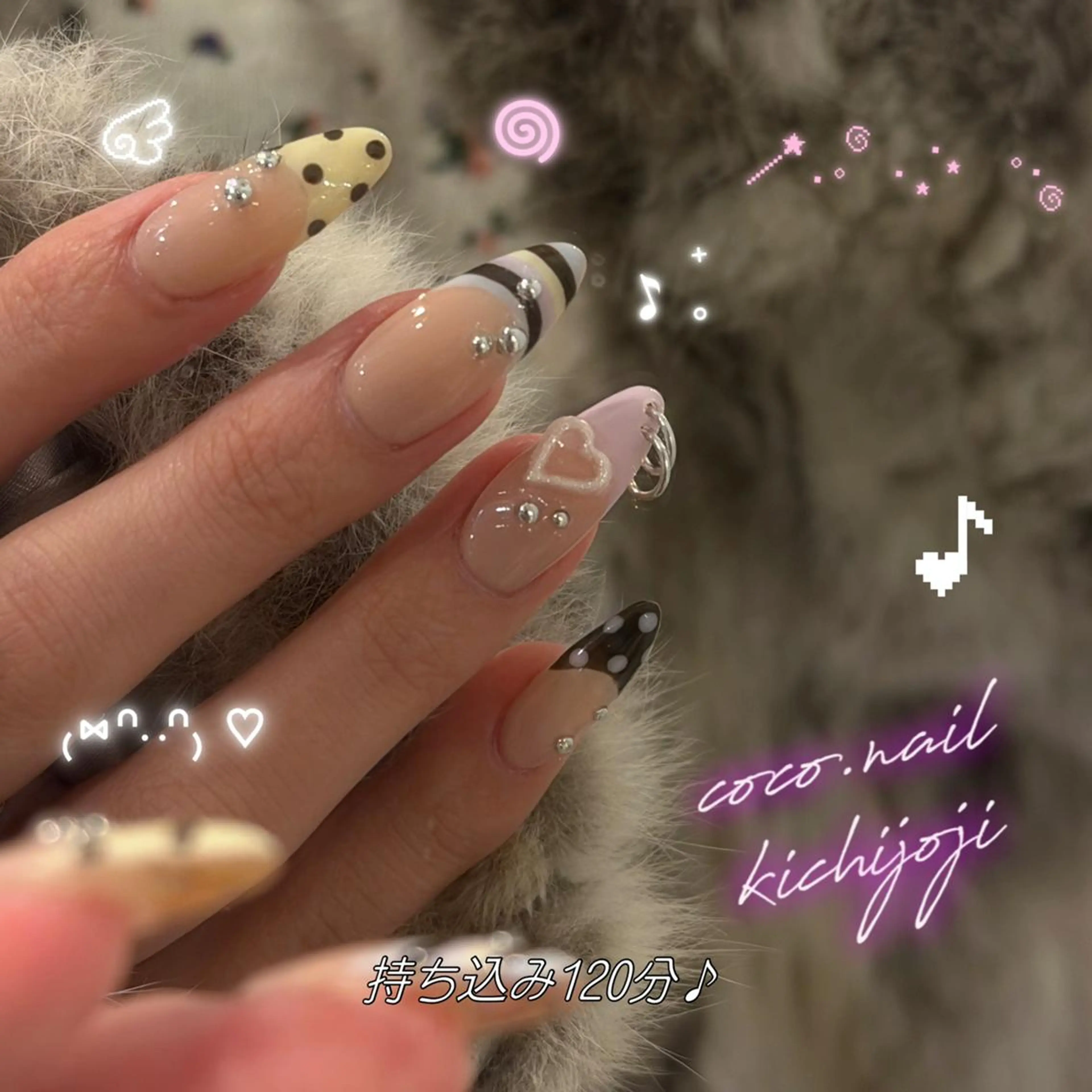 ネイル ハンドネイル フットネイル lili.nail y2k/長さ出しのネイルデザイン