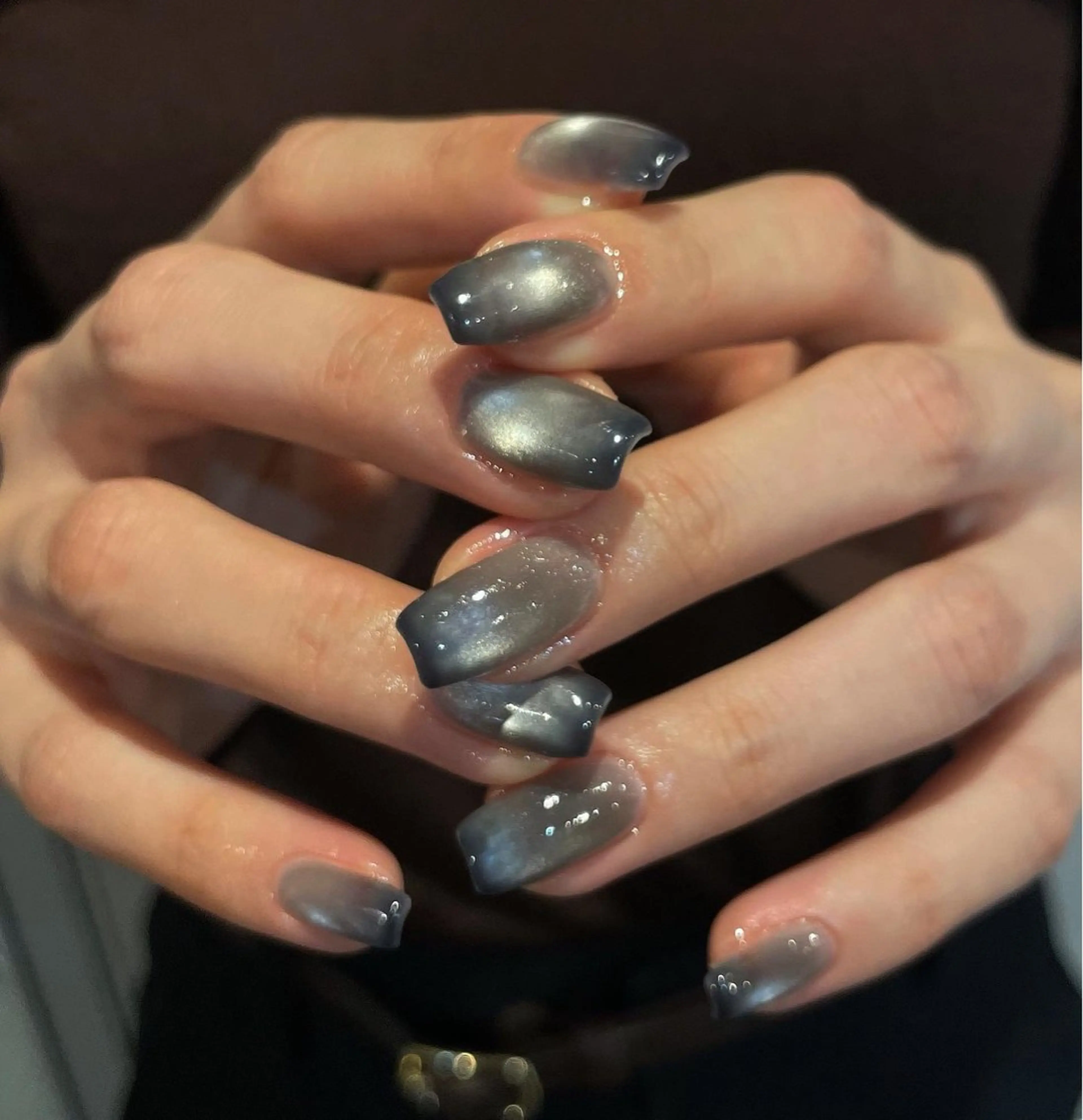 ネイル グラデーション マグネットネイル KI AYのネイルデザイン