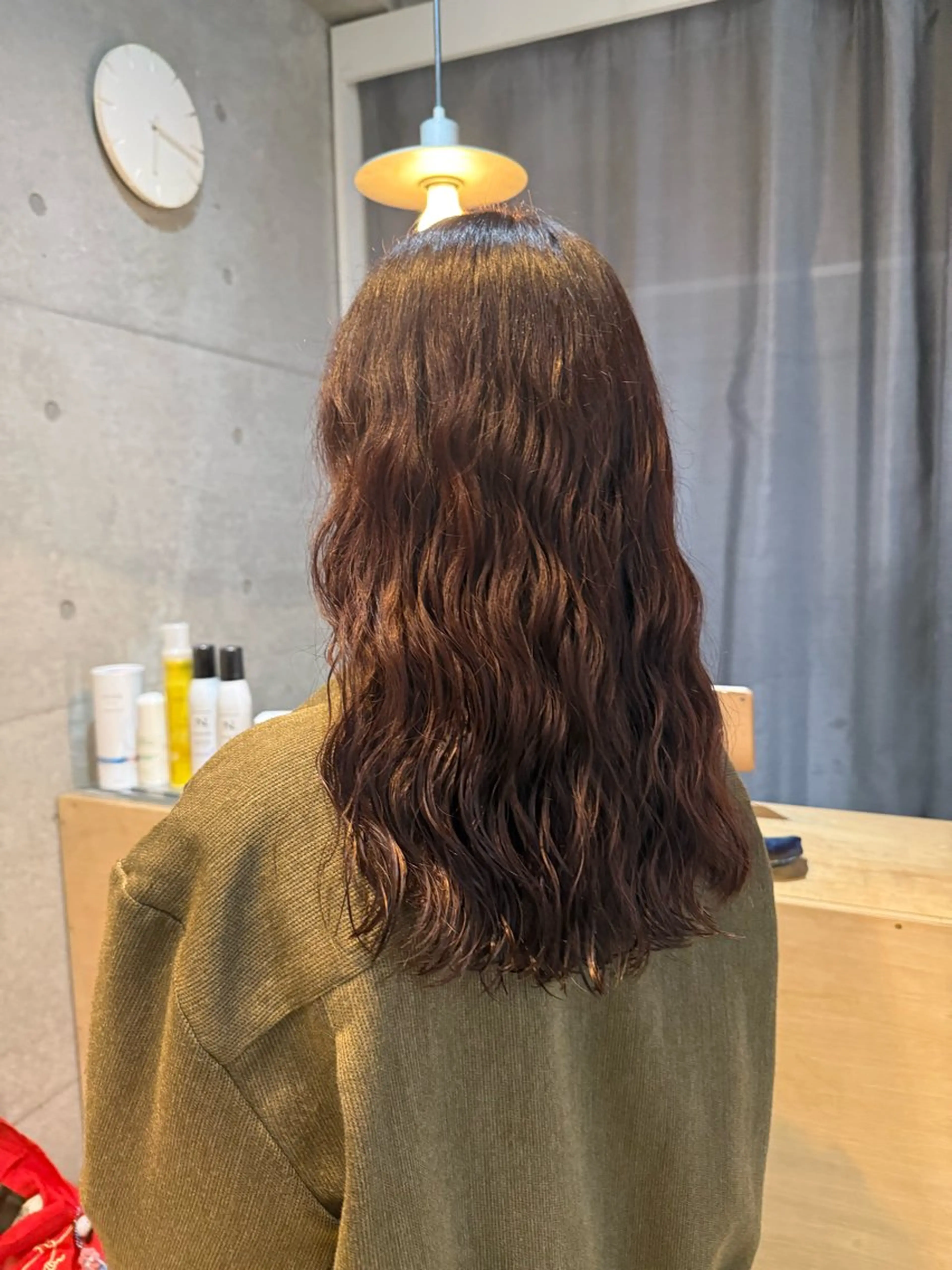 セミロング カット ヘアカラー パーマ デジタルパーマ/ ウェーブパーマ/神野のヘアスタイル