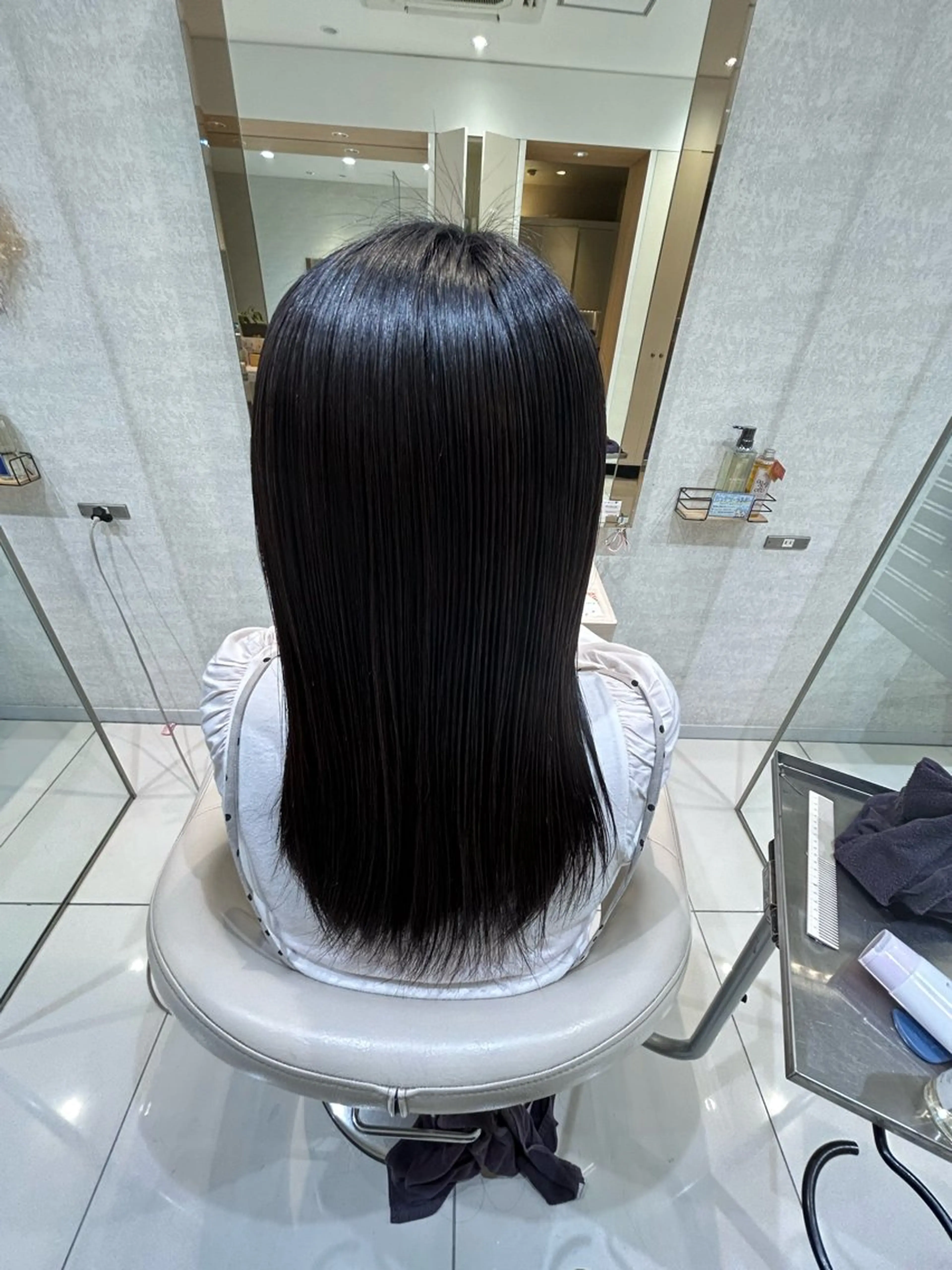 ロング カラー 黒髪 ブルーカラー ブルーブラック ヘアカラー メンズカット/パ ーマ/スズキショウタのヘアスタイル