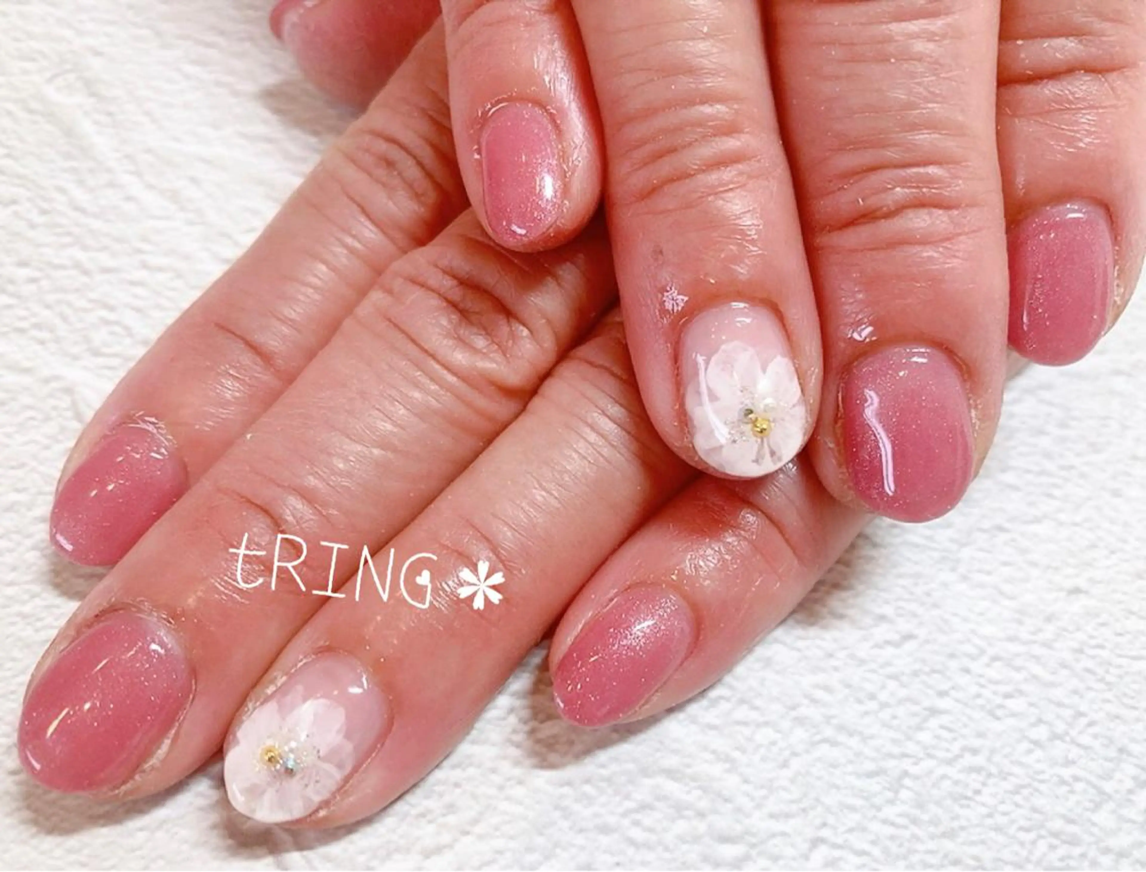 ネイル ハンドネイル tRING＊ しいの木台のネイルデザイン