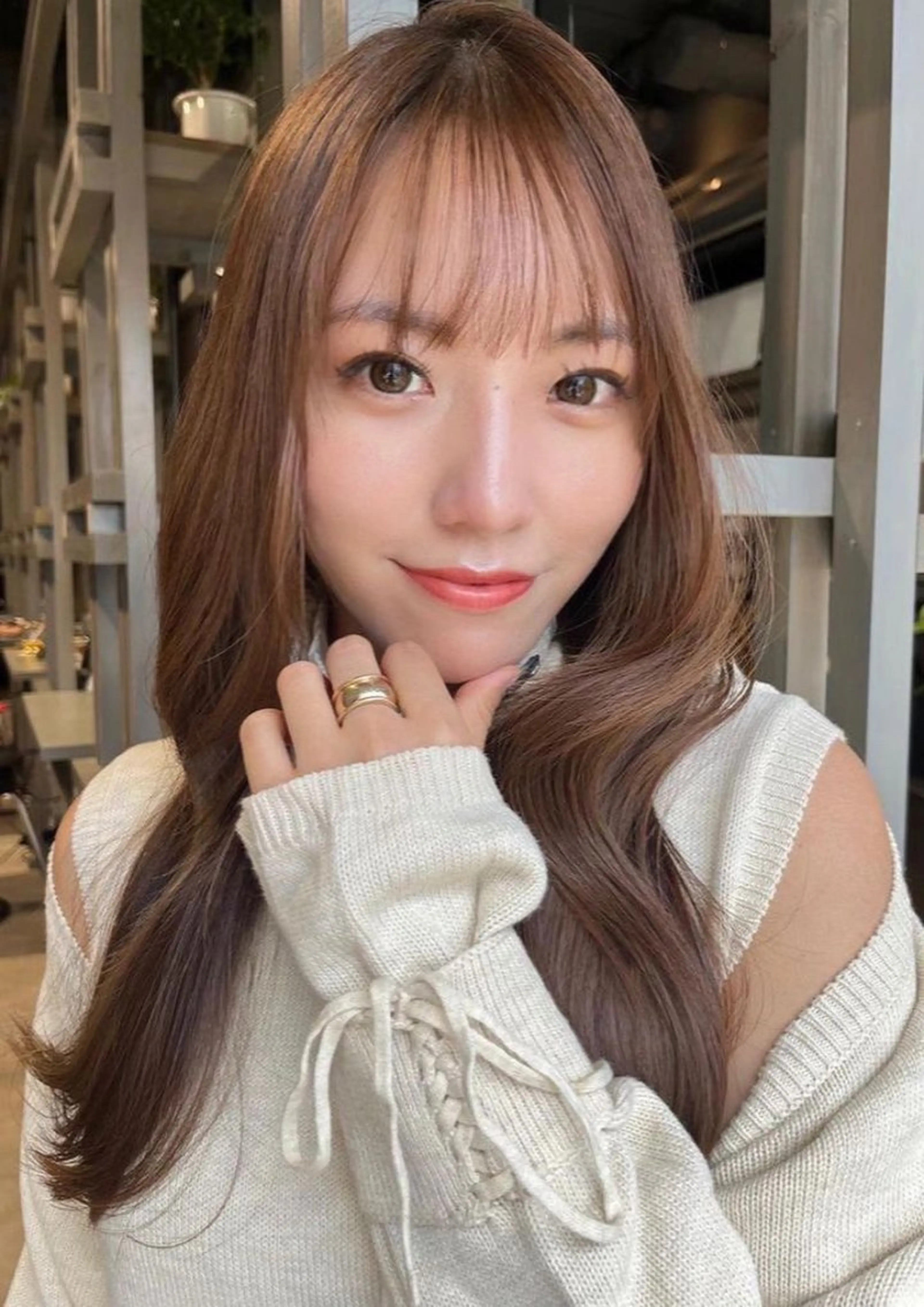 ロング カラー カット ヘアカラー トリートメント ベージュ/グレージュ 恵比寿/丸山陽平のヘアスタイル