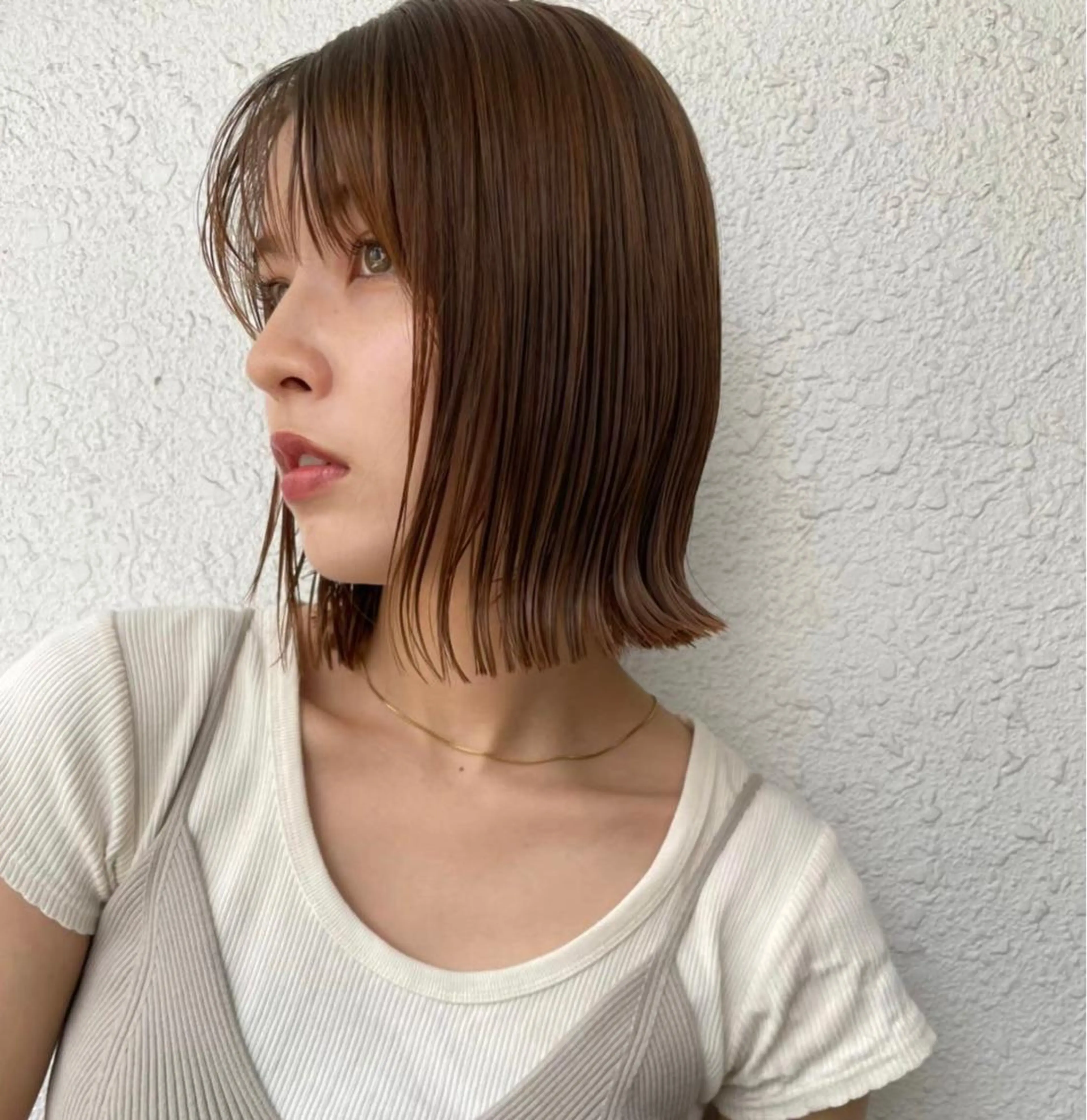 ミディアム カラー カット ヘアカラー トリートメント レイヤー/韓国ヘア 縮毛矯正🫧鈴木颯のヘアスタイル