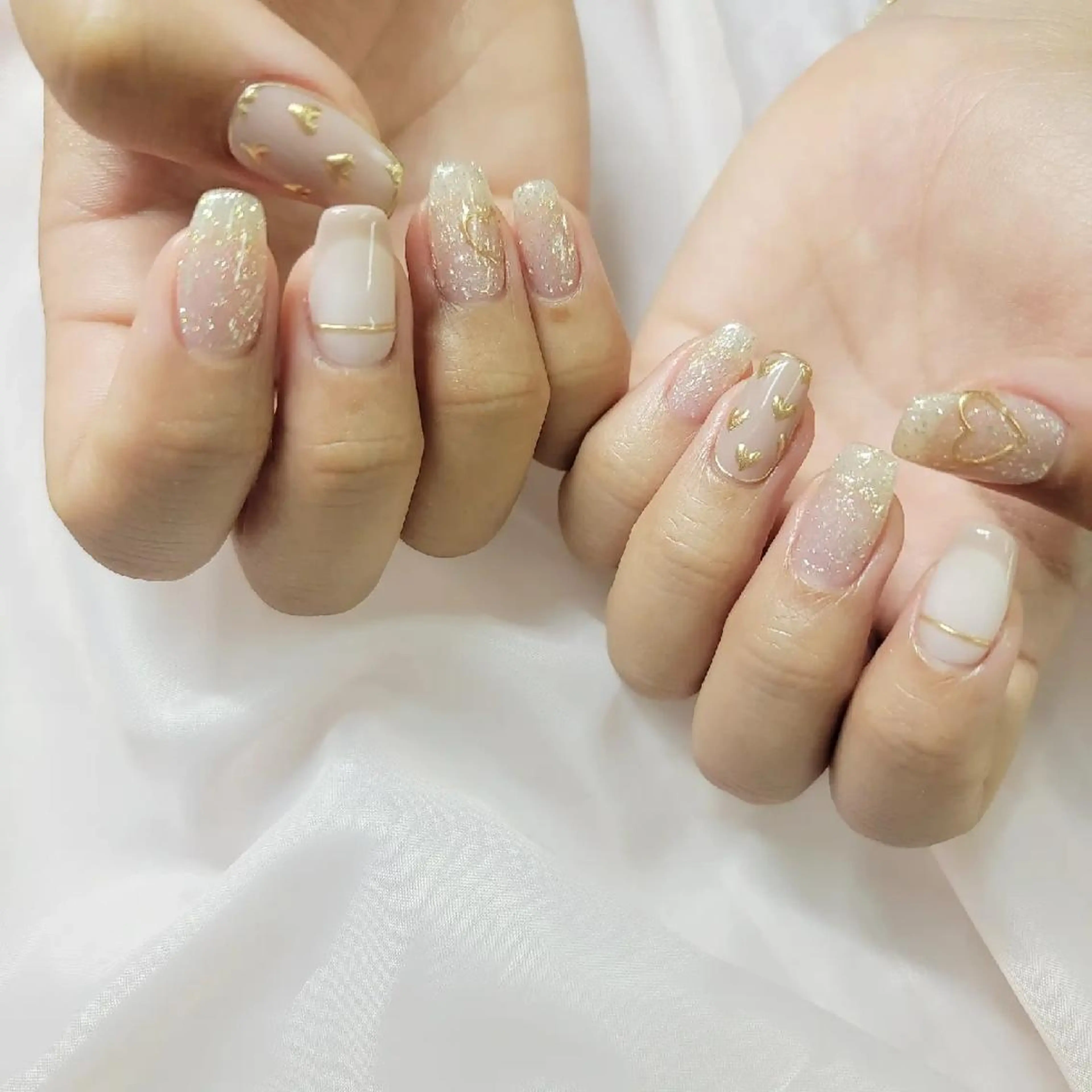 ネイル ハート ハンドネイル みよし市 nail salon*pomnal.co所属・Shimada Harukaのネイルデザイン