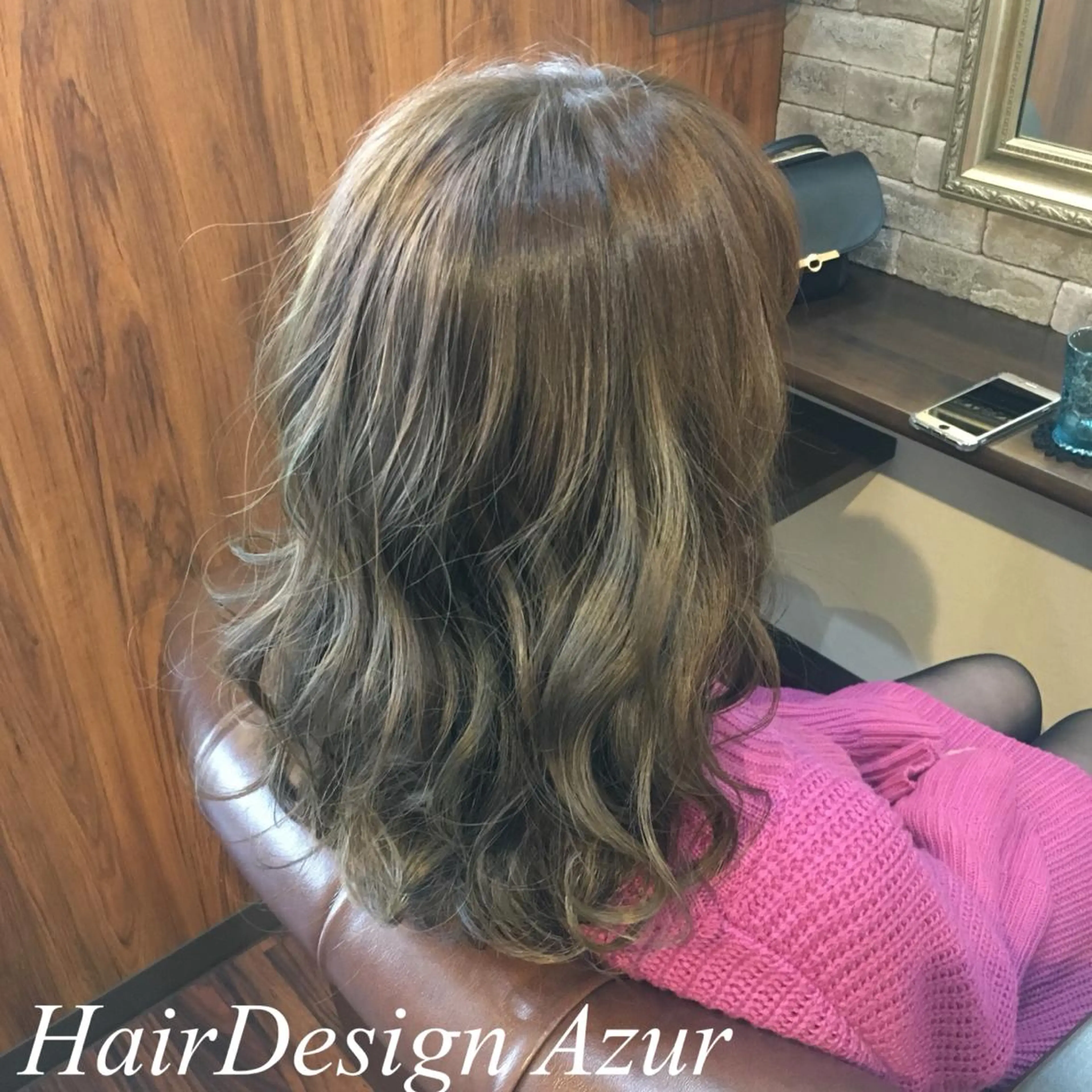 セミロング カラー HairDesign Azurのヘアスタイル