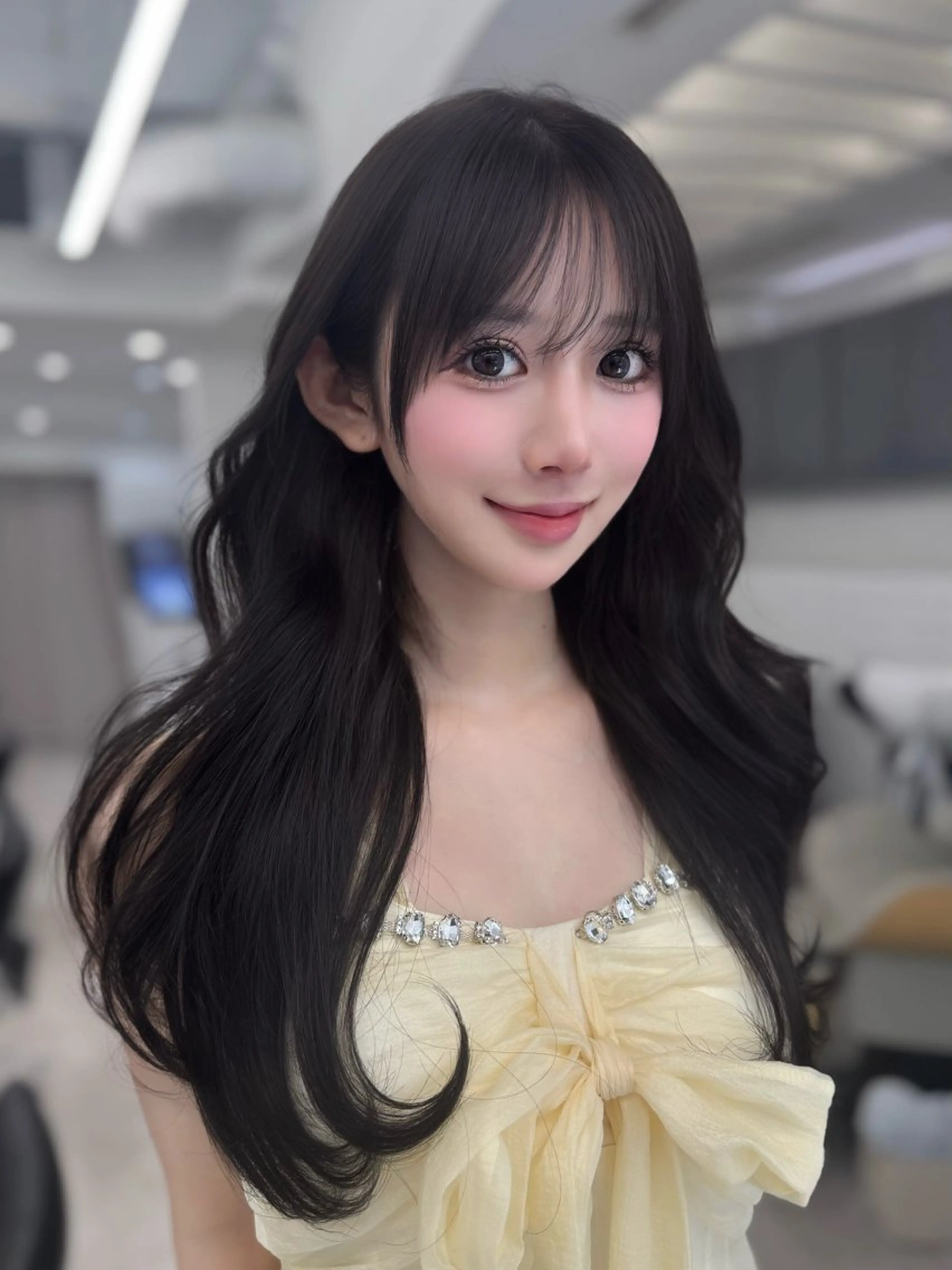 ロング カラー カット ヘアカラー 高島大登/顔周り /レイヤーカットのヘアスタイル