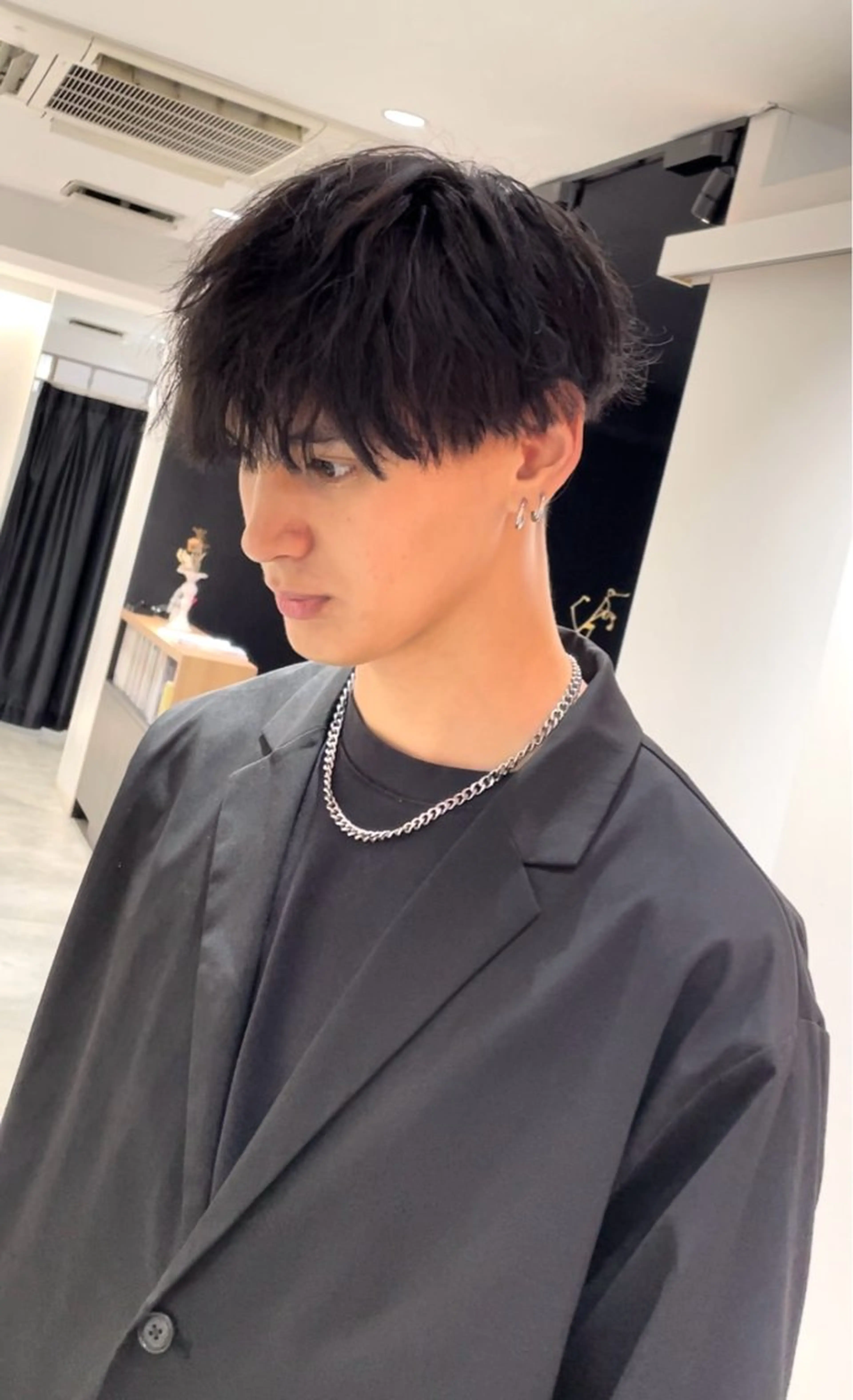 カラー メンズ マッシュ 長町/酸性ストレート /曲がる縮毛矯正のヘアスタイル