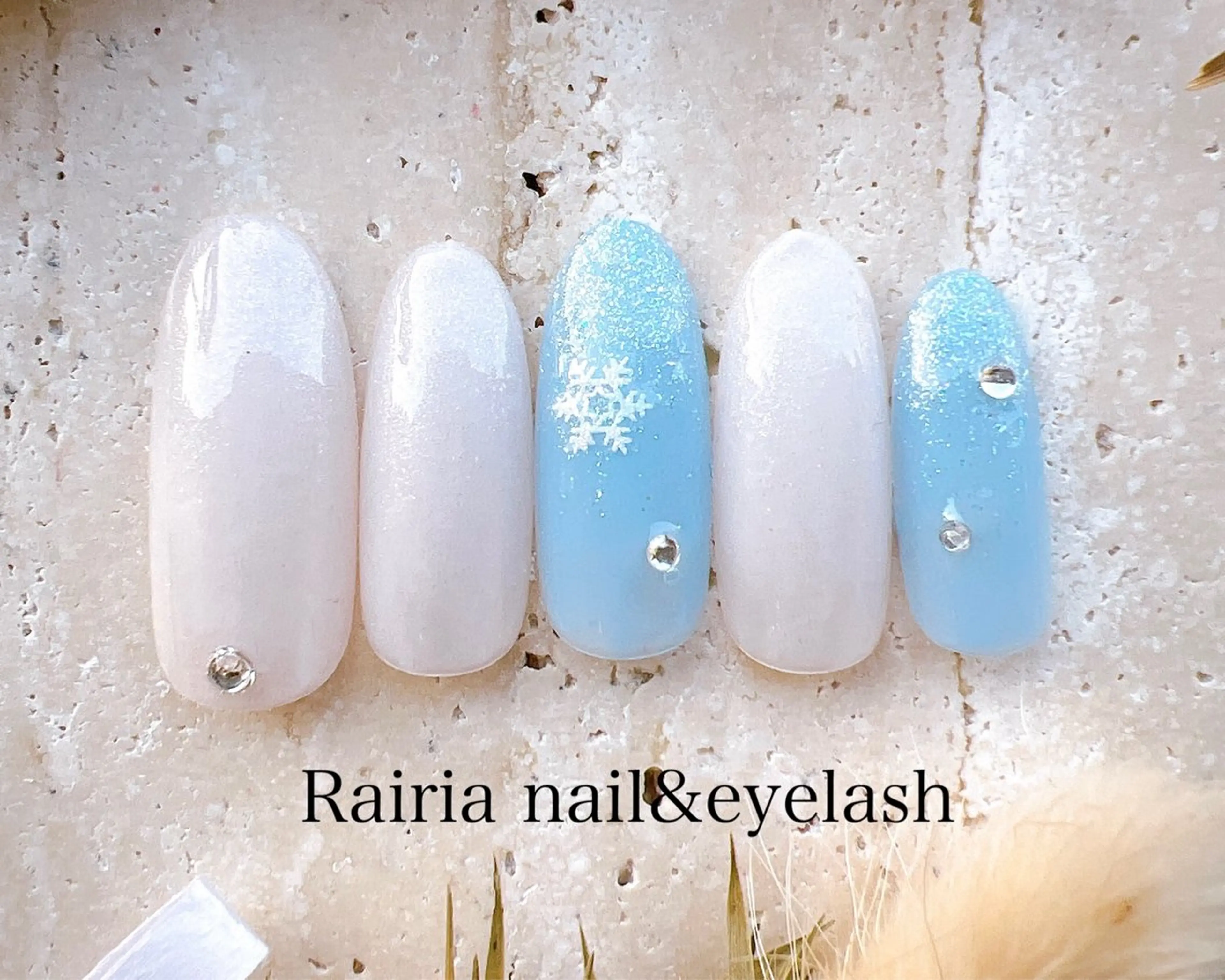 ネイル 冬ネイル Rairia   nail所属・屋敷 理奈のネイルデザイン