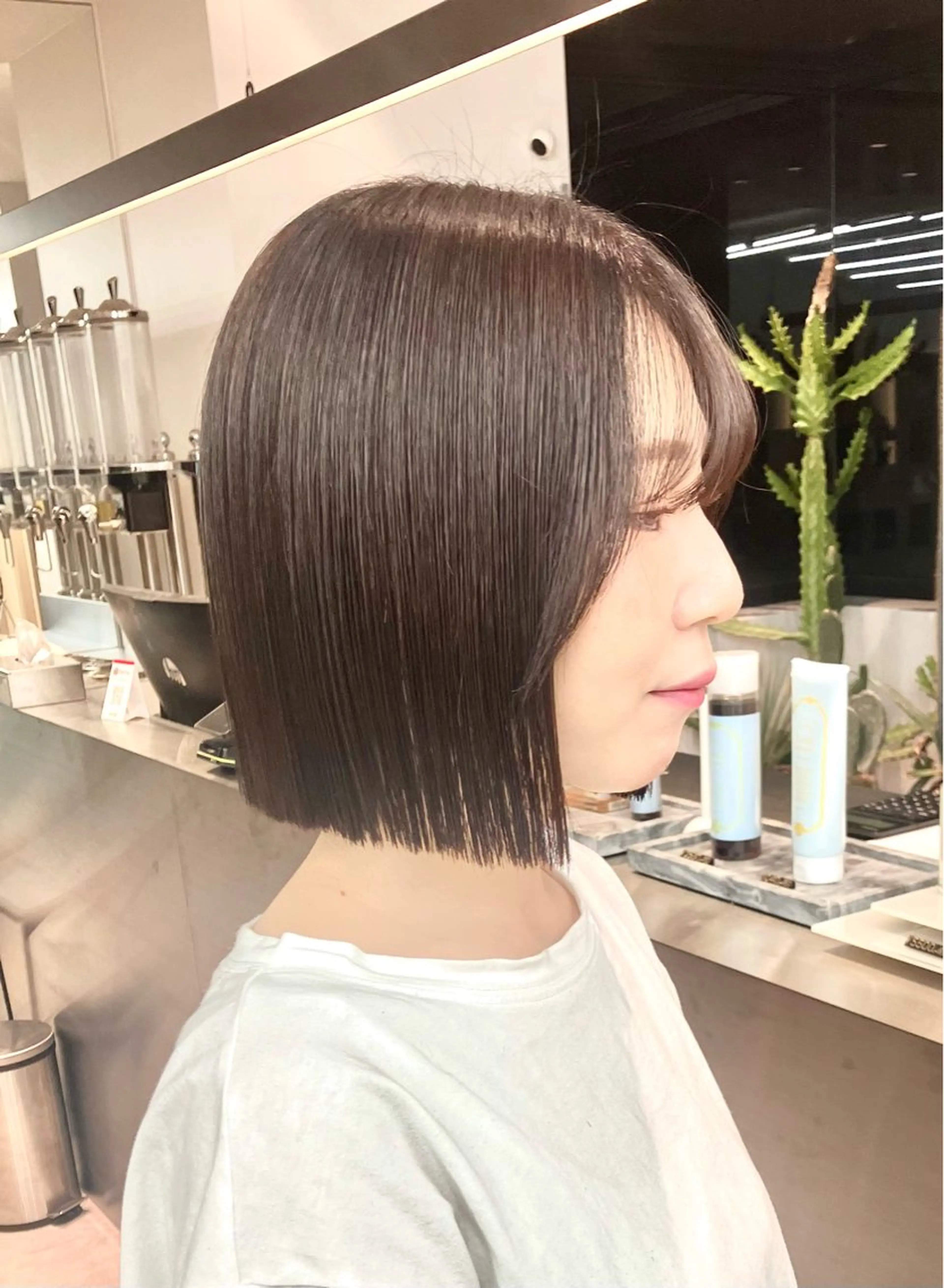 ショート カット ヘアカラー 縮毛矯正 トリートメント 縮毛矯正/韓国ヘア /ブリーチ/柴山のヘアスタイル