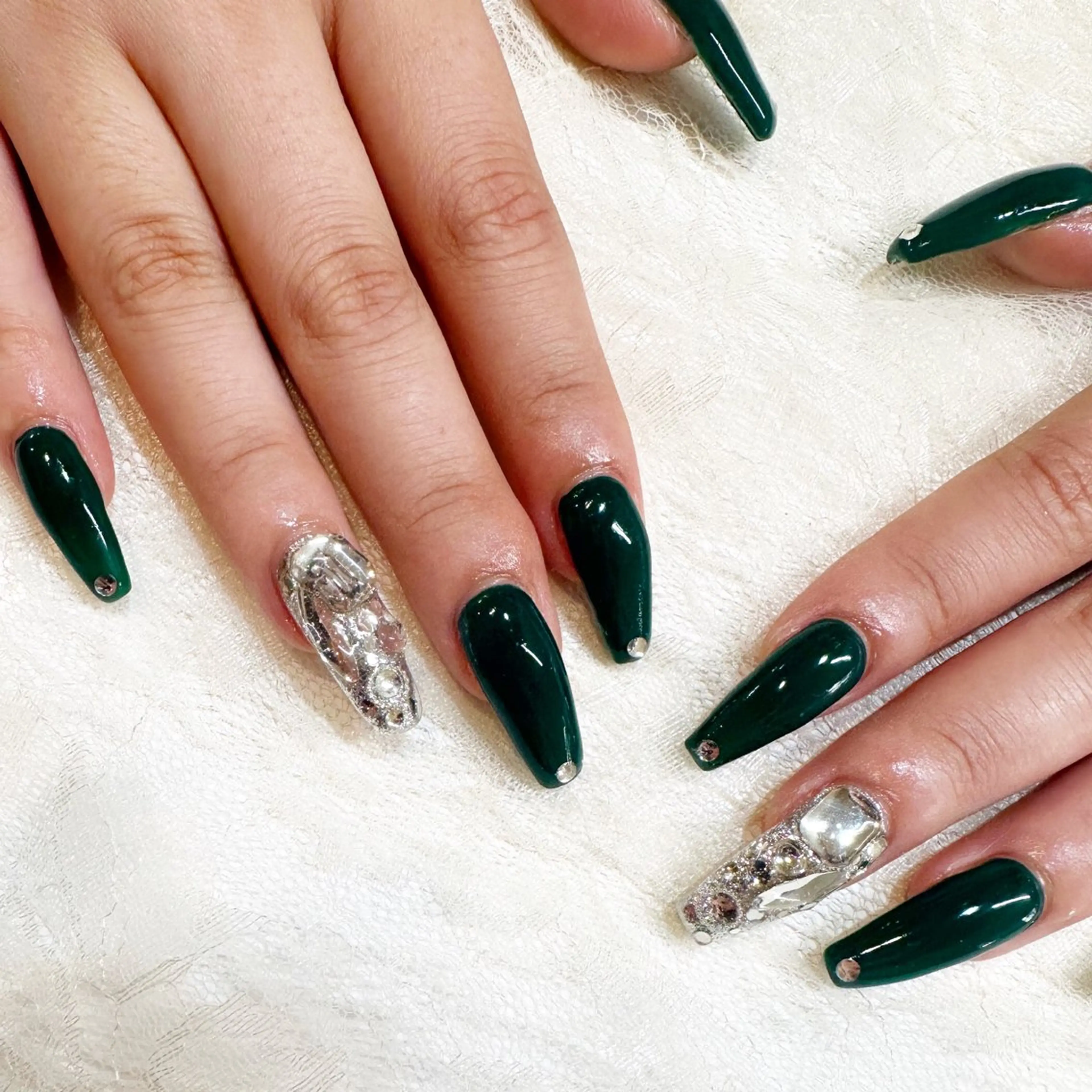 🩵全員🩵埋め尽くしネイル💎✨の写真