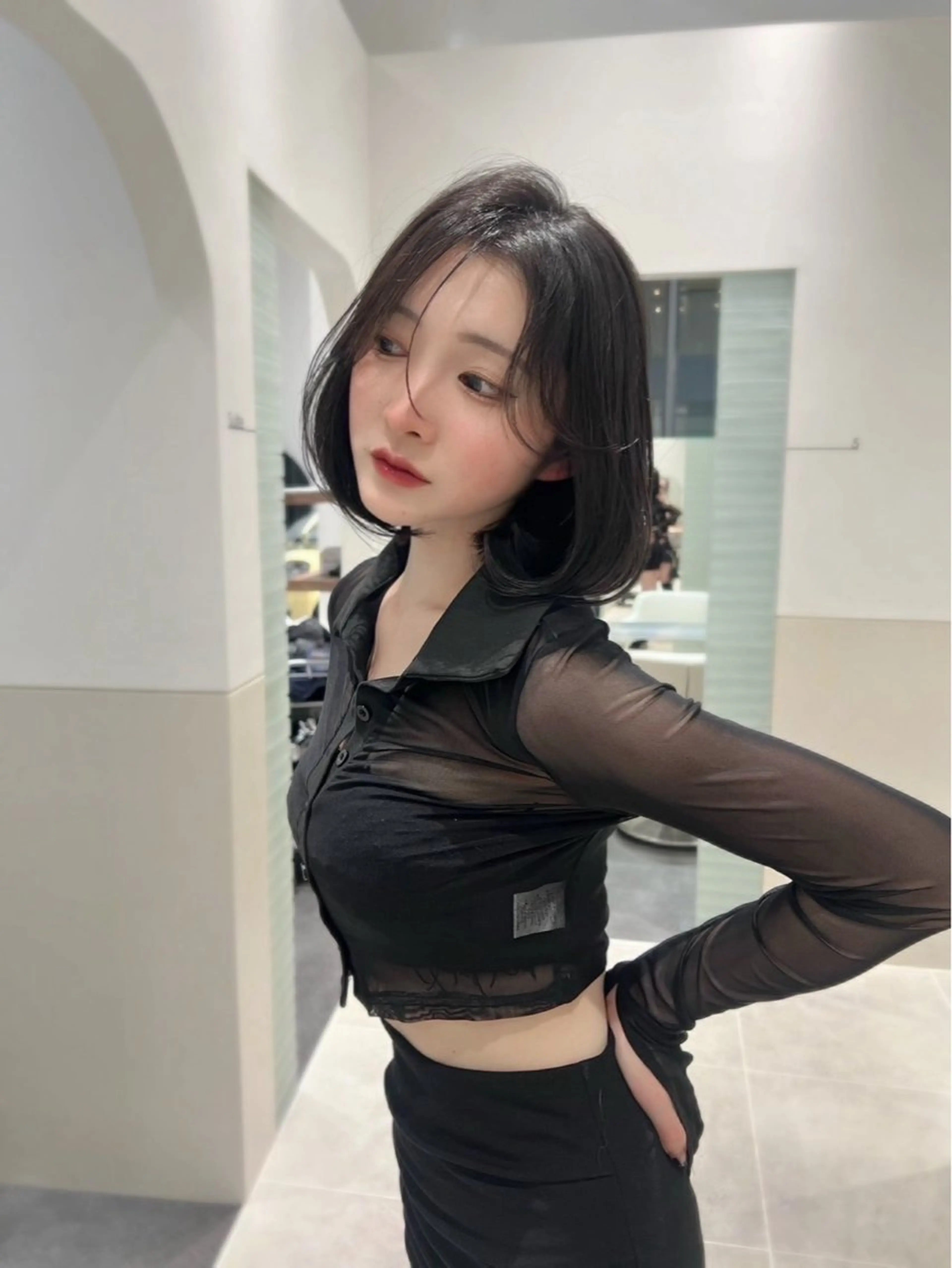 ショート 銀座/韓国/ワンホン 🤍艶髪🖤nahoのヘアスタイル