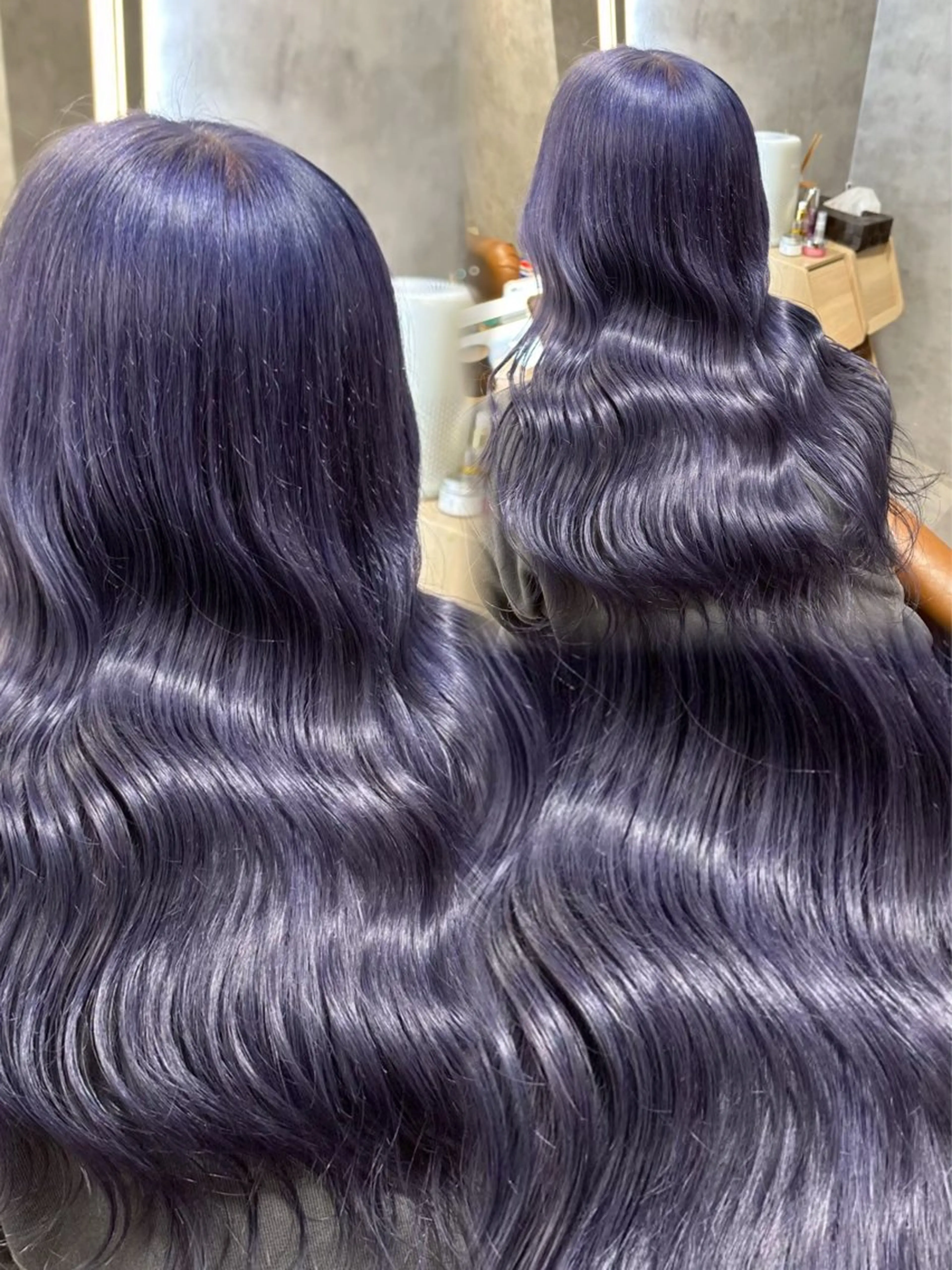 【💜 ブリーチあり でラベンダー 💜】 ケアブリーチ ➕カラー🌈の写真