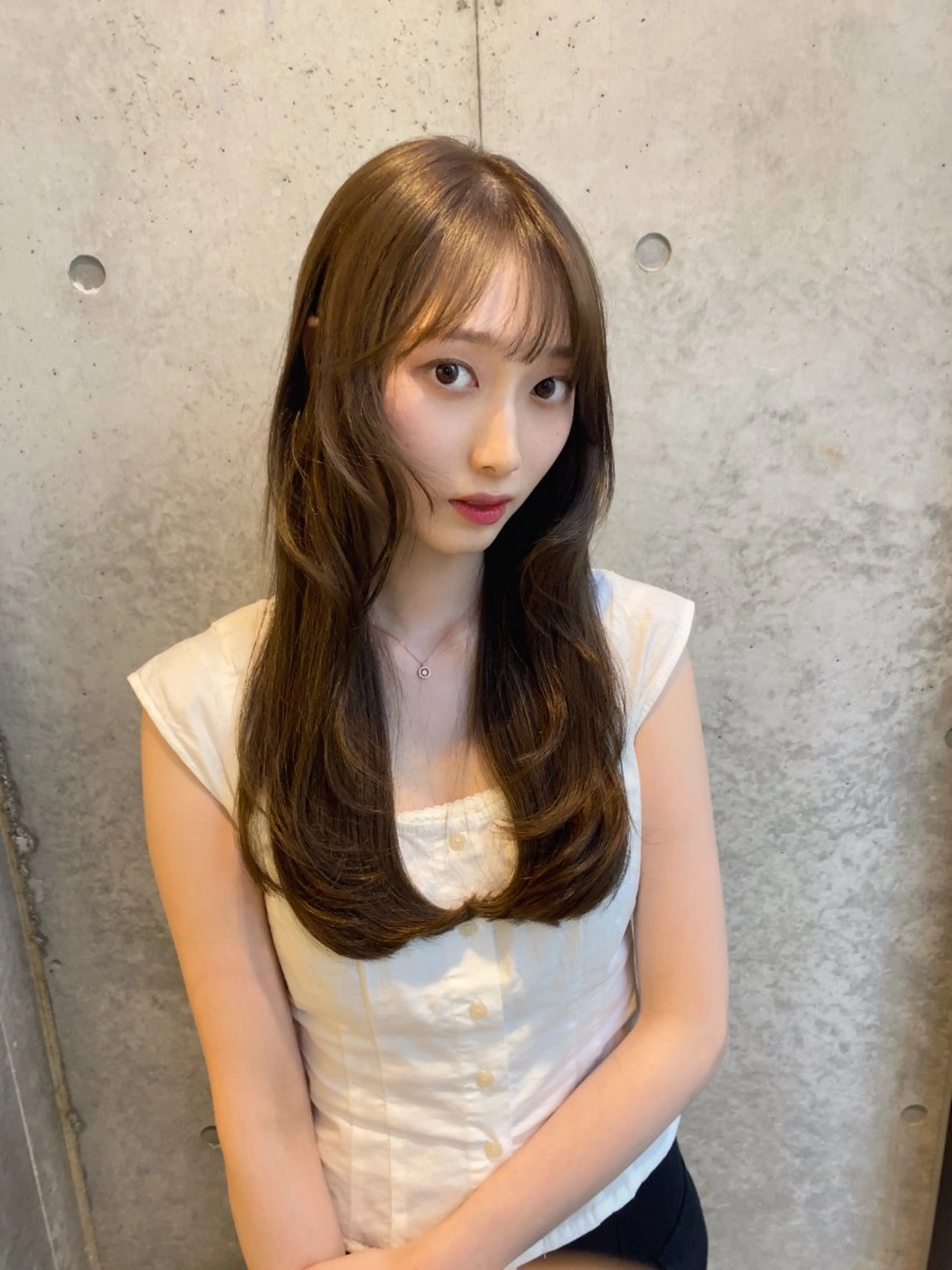 ロング カラー カット ヘアカラー トリートメント レイヤー/柔色 カラー/SAkiのヘアスタイル