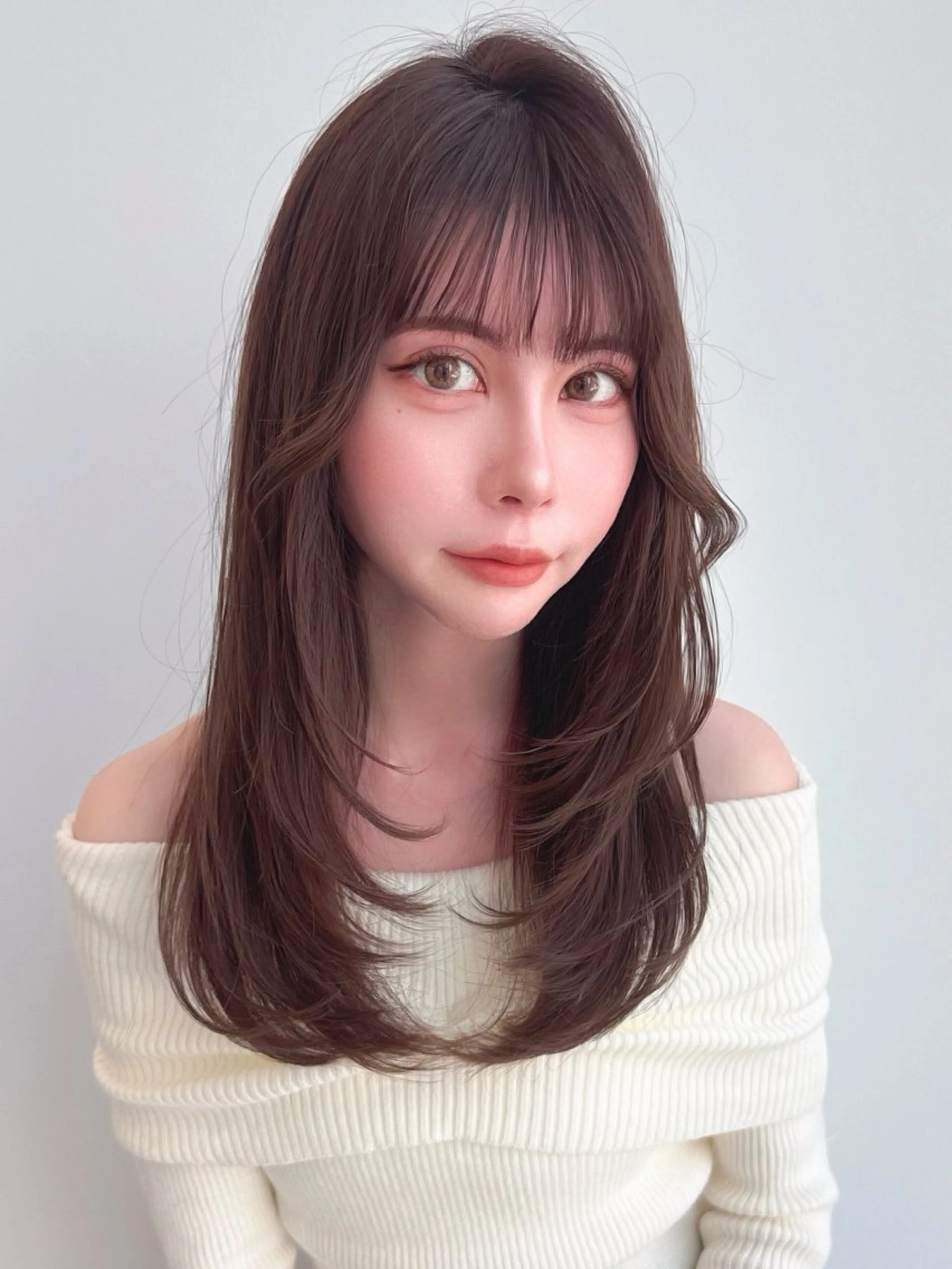 セミロング レイヤーカット カット ヘアカラー トリートメント 似合わせ松本 容政のヘアスタイル