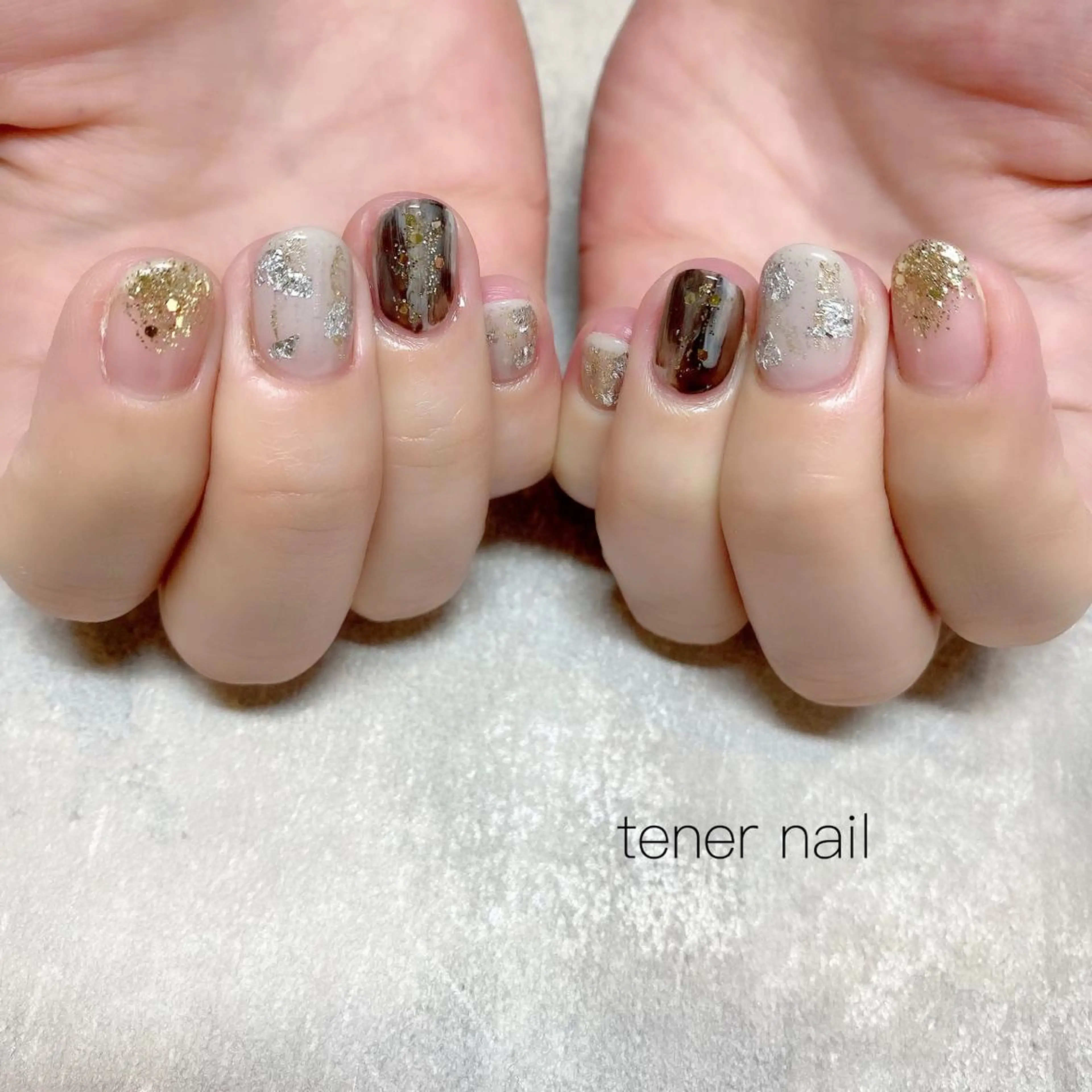 ネイル ブラウン tener  nail  テネルネイル所属・テネルネイル tener nailのネイルデザイン
