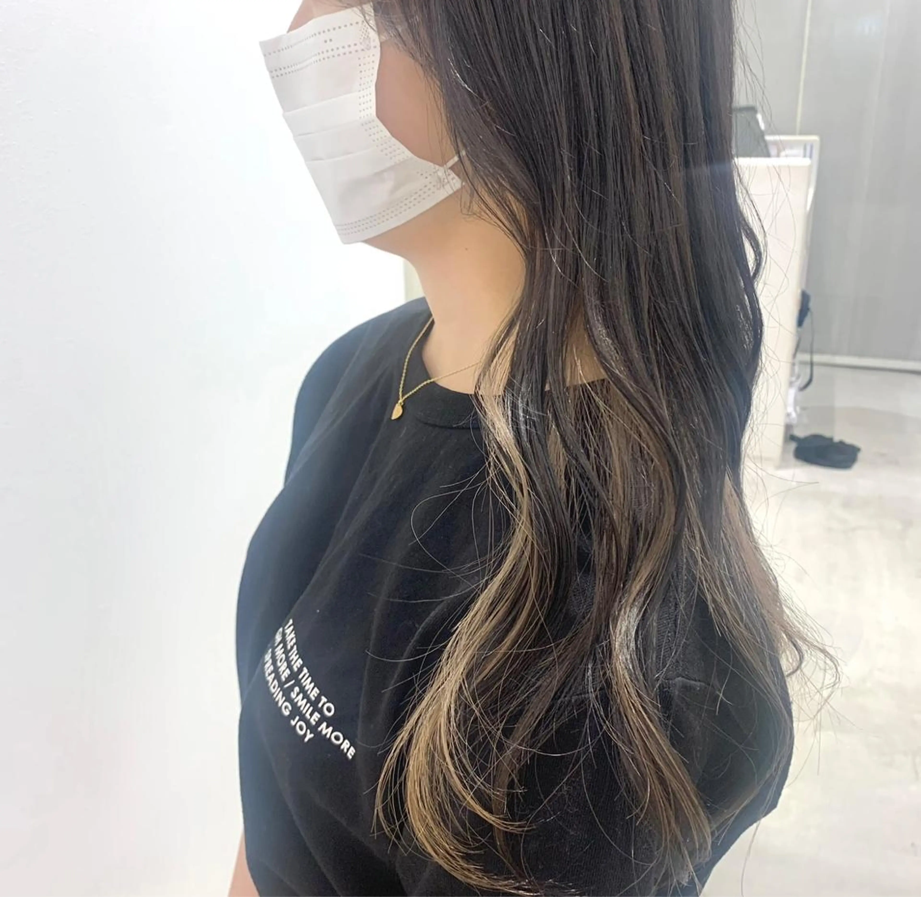 ロング カラー ベージュカラー ブリーチ シアーベージュ カット ヘアカラー ボブ/美髪矯正 /佐藤　奈巳のヘアスタイル