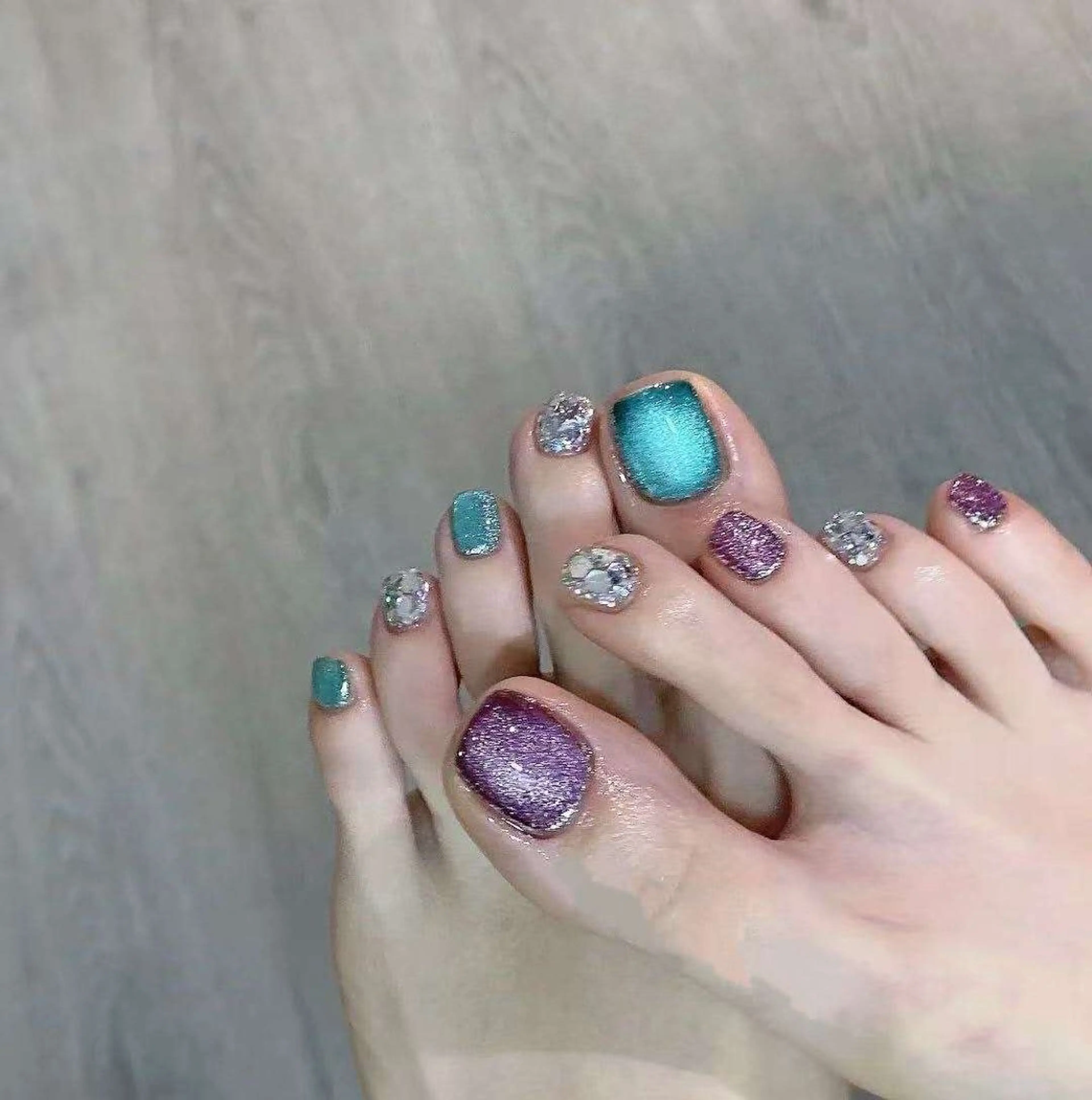 ネイル フラワーネイル フレンチネイル ジェルネイル ガラスフレンチ ハート フットネイル BabyYouMi ねねのネイルデザイン