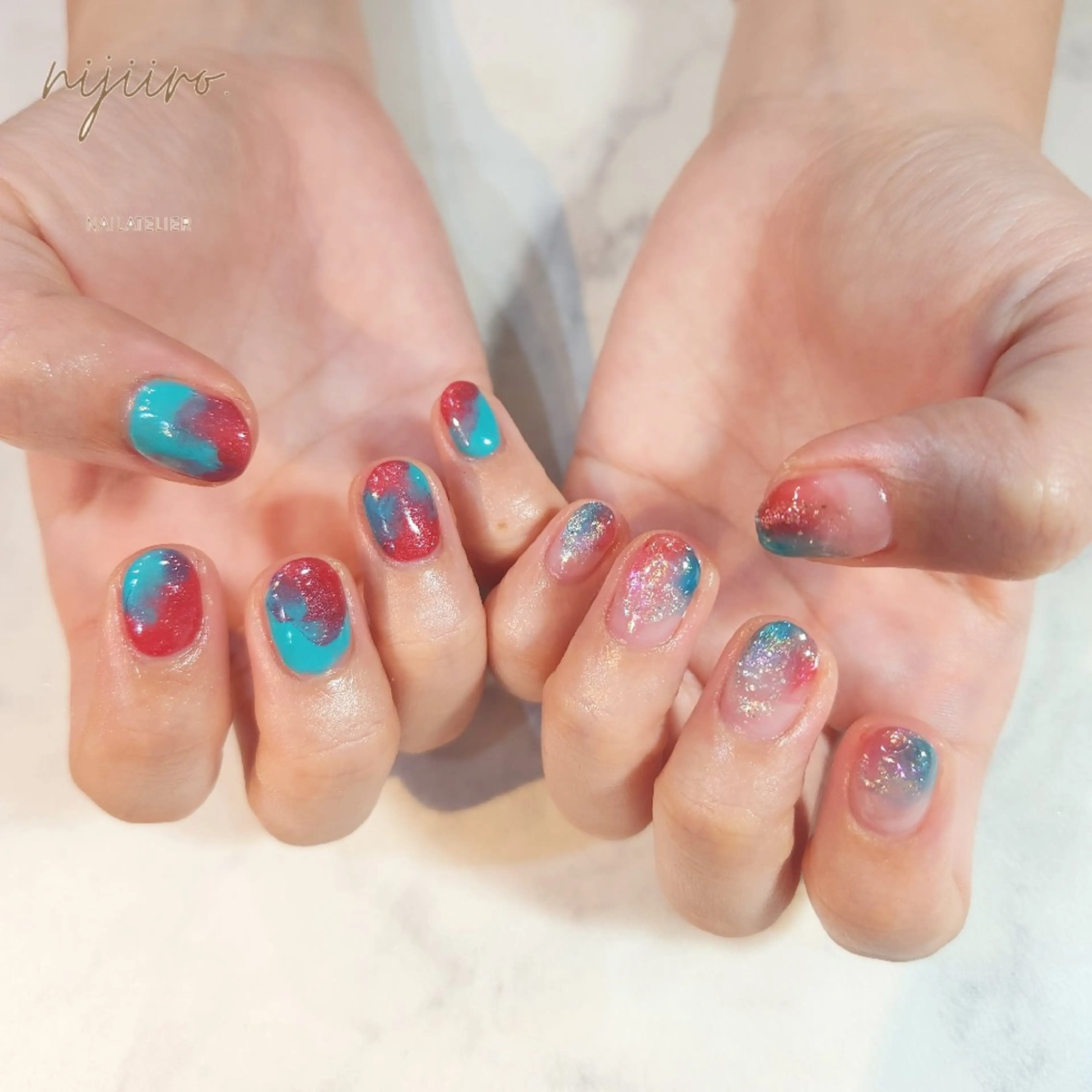ネイル ハンドネイル nailatelier nijiiro.所属・nijiiro🌈 サトウのネイルデザイン