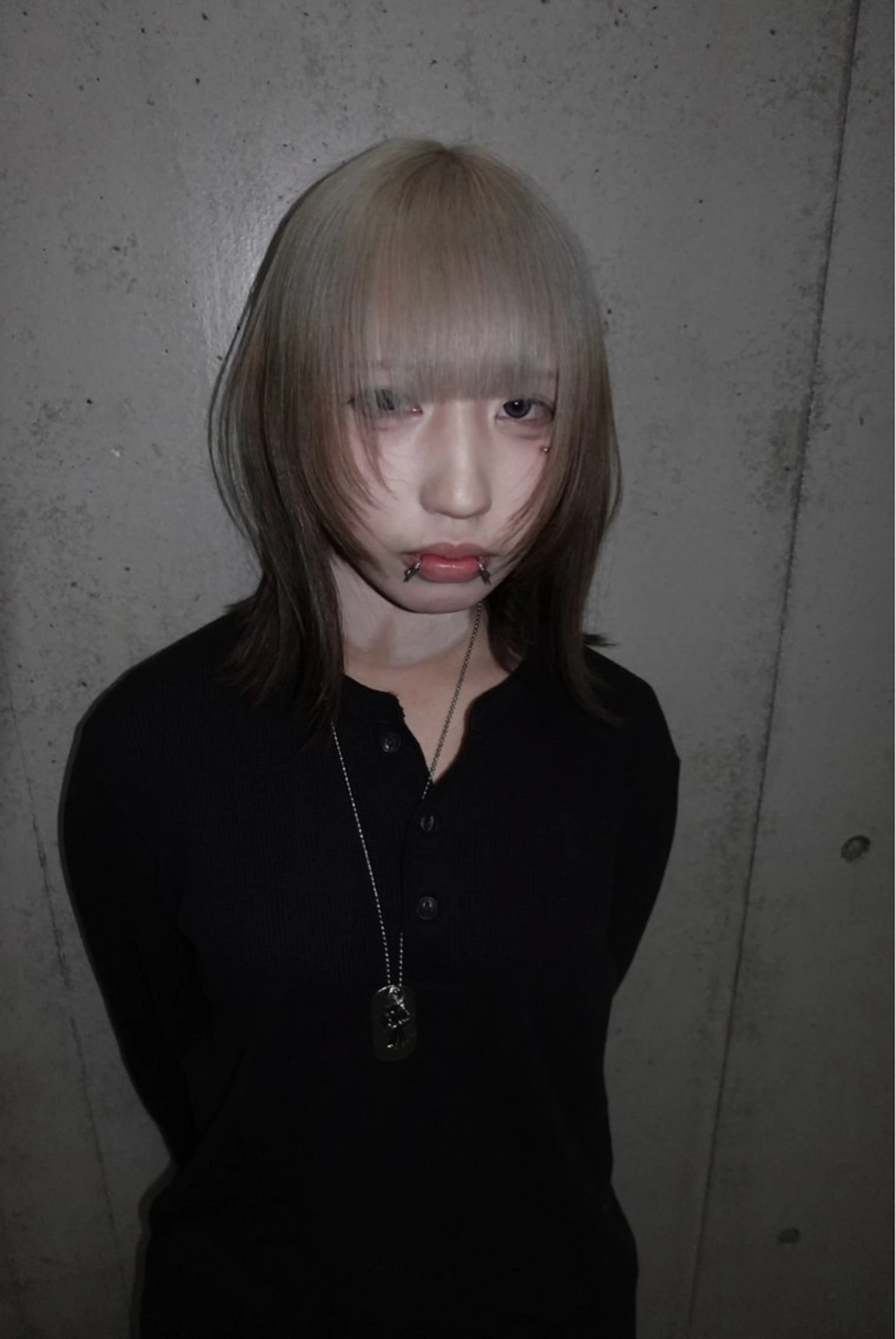 ミディアム ヘアカラー トリートメント Null 表参道所属・岩下昂世/ ハイトーン/デザインのヘアスタイル