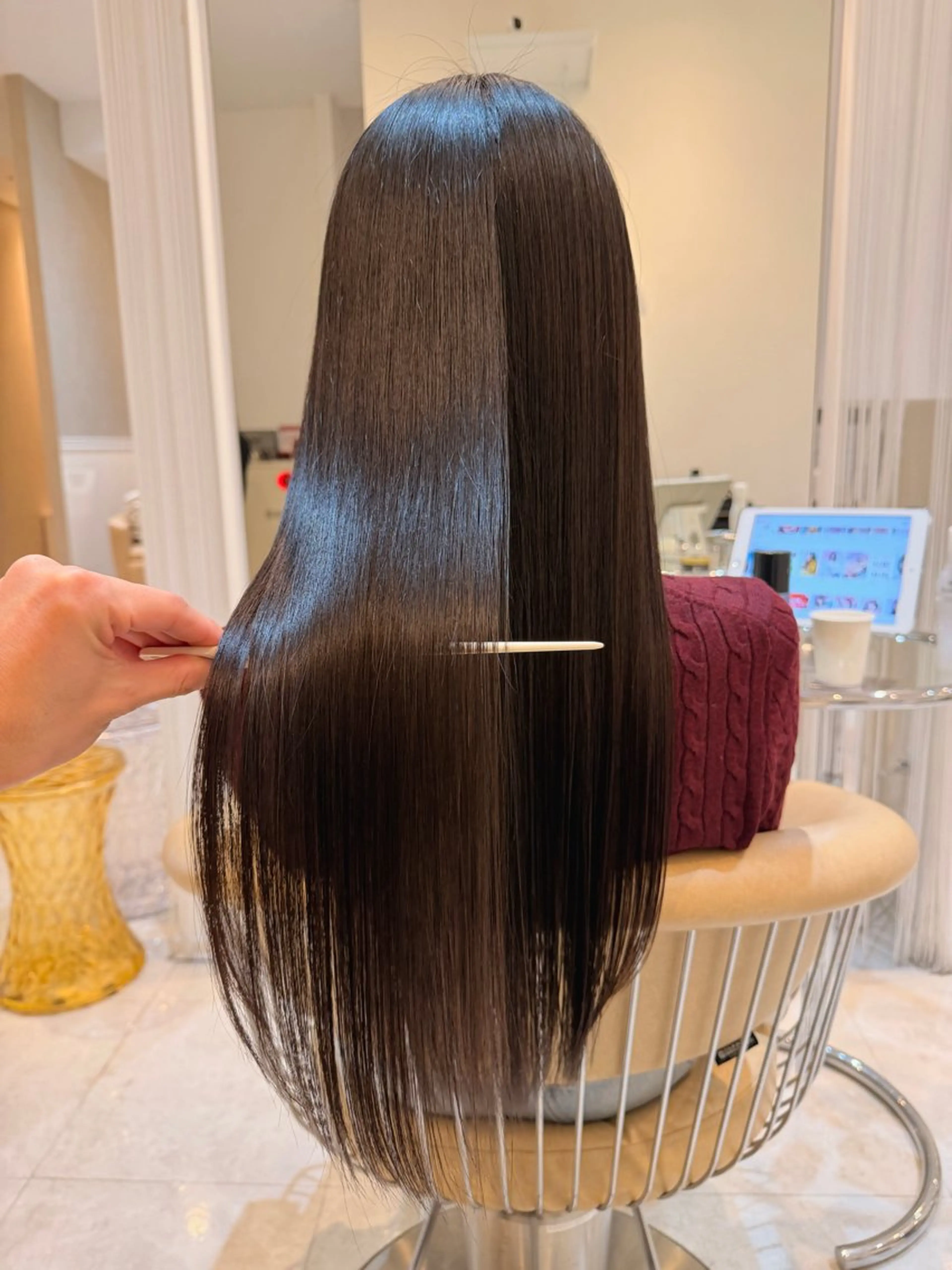 ロング カラー パーマ ヘアアレンジ 當間 大知のヘアスタイル