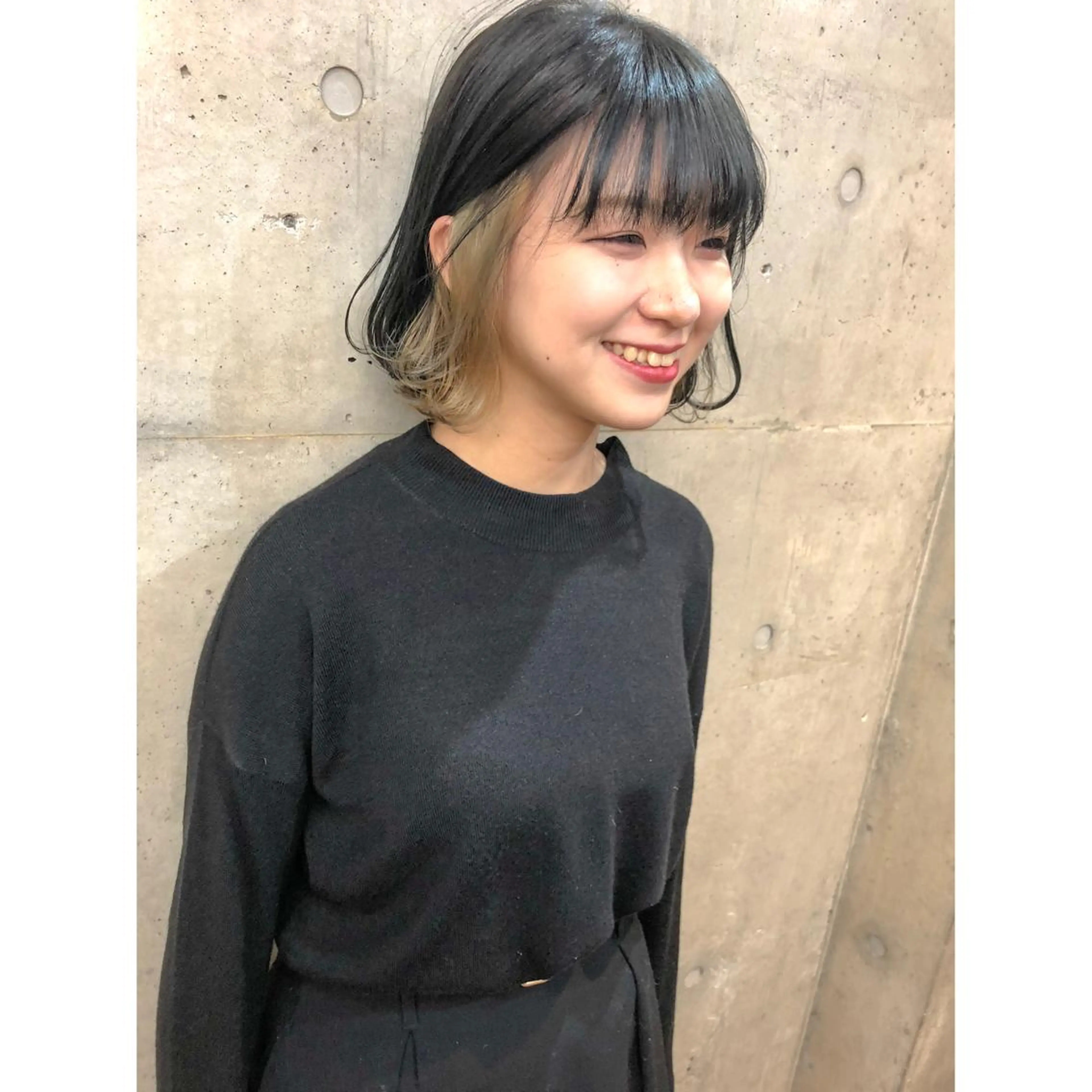 ミディアム カラー インナーカラー カット ヘアカラー トリートメント ヘアセット センスをお届けします 大谷将生INFPのヘアスタイル