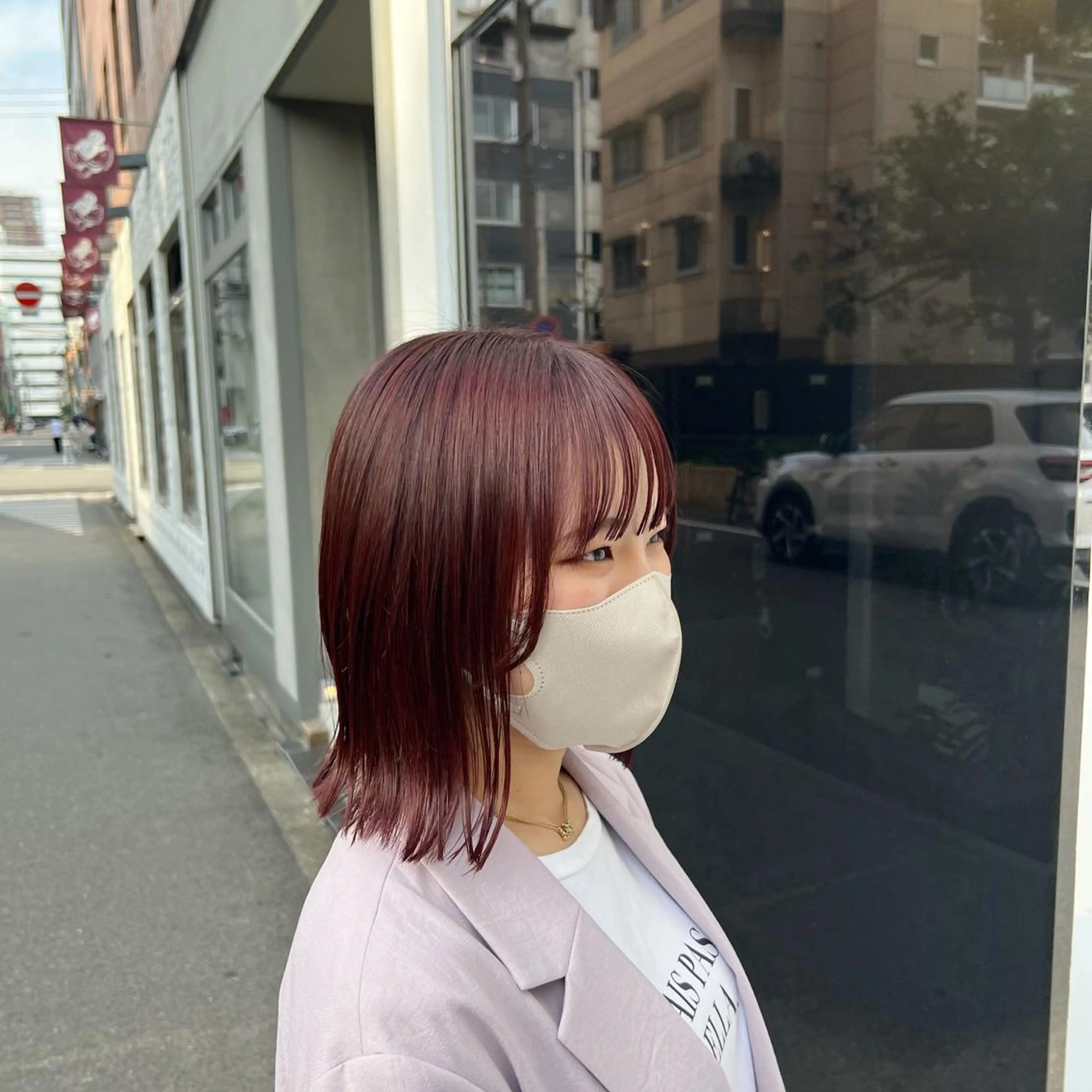 ミディアム カット ヘアカラー トリートメント よしのり genieeのヘアスタイル