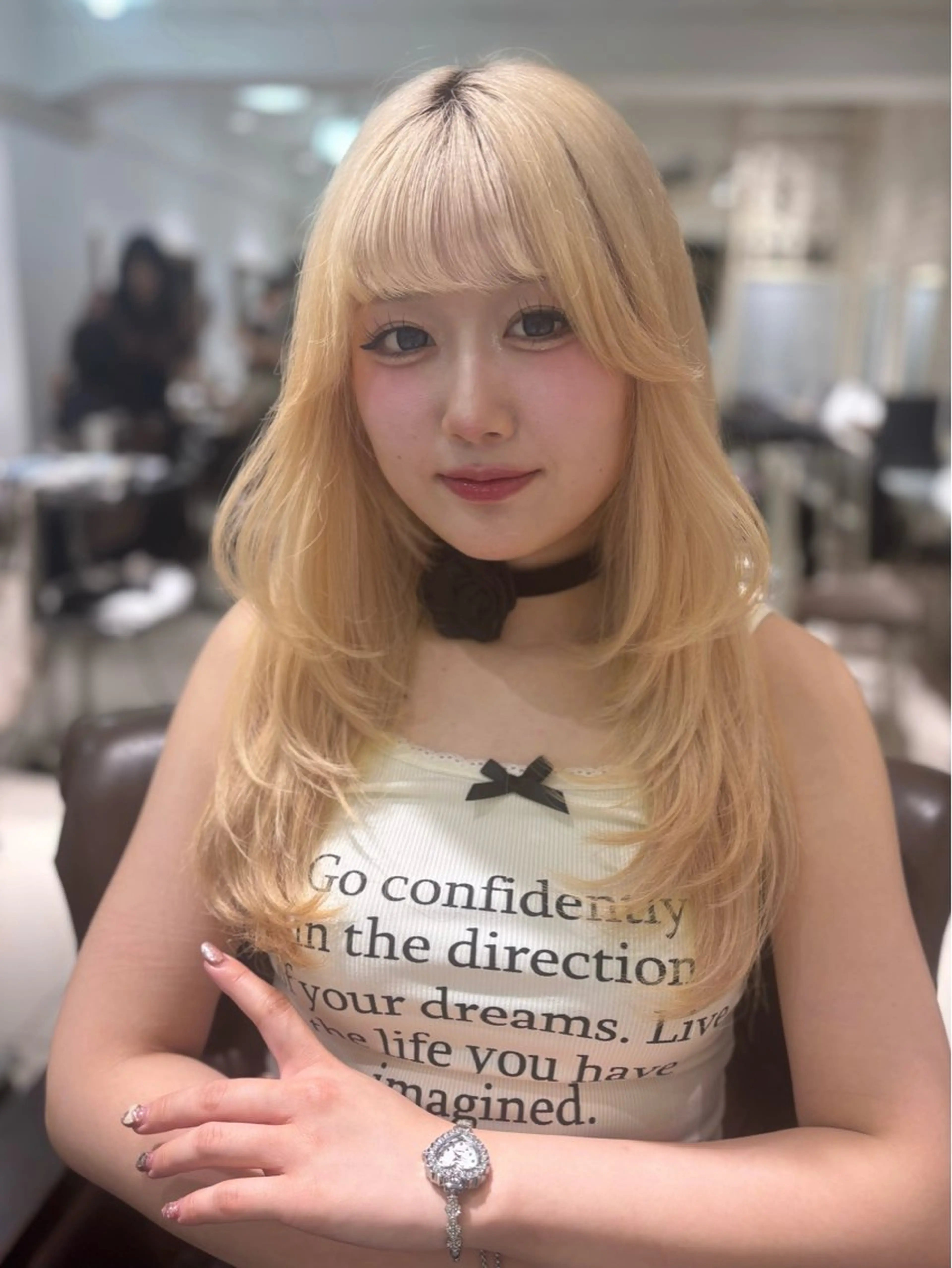 セミロング 縮毛・髪質改善🩰 mai🐰ྀི🤍のヘアスタイル