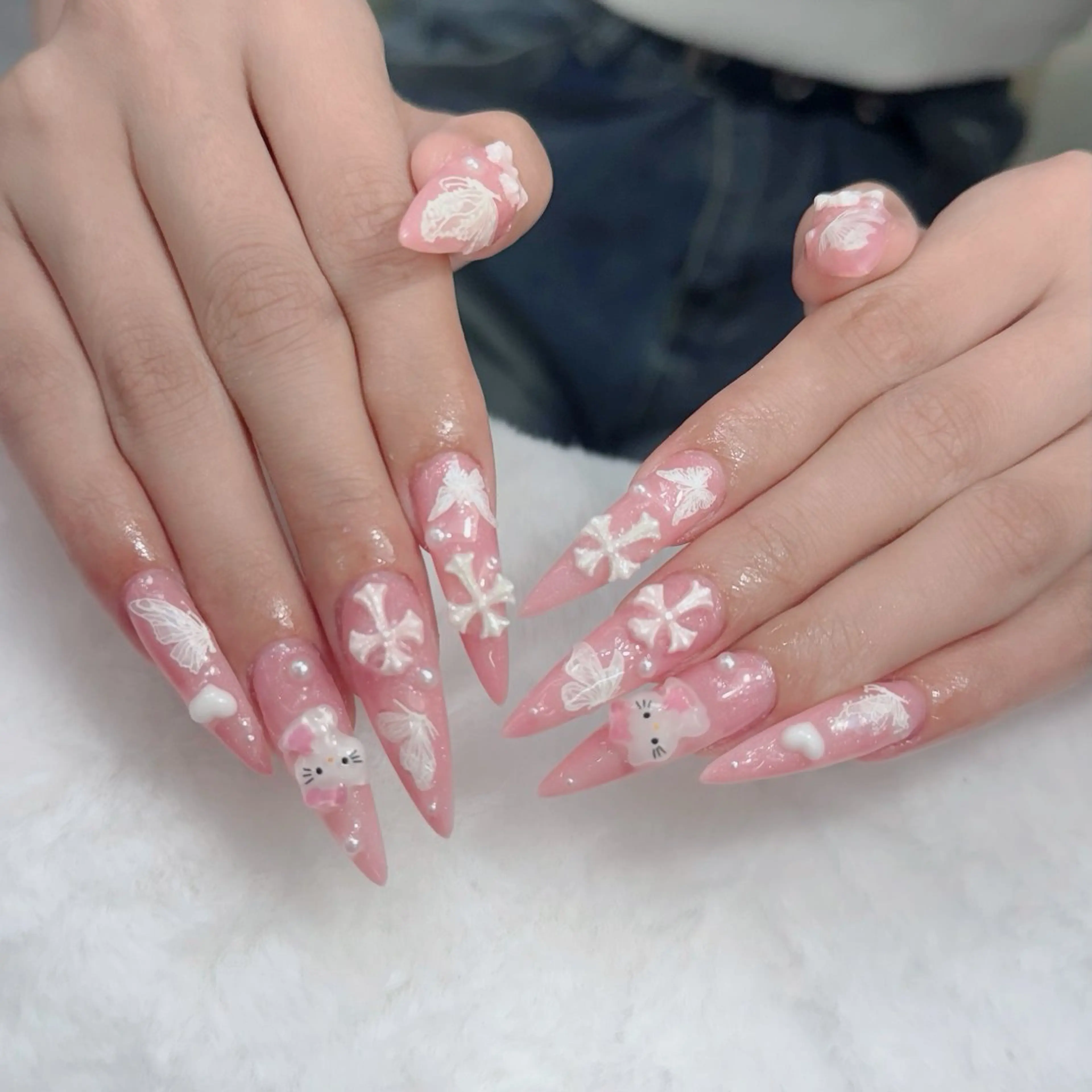 ネイル ジェルネイル 韓国ネイル マグネットネイル ネイルチップ 冬ネイル Lenie Nail Salonのネイルデザイン