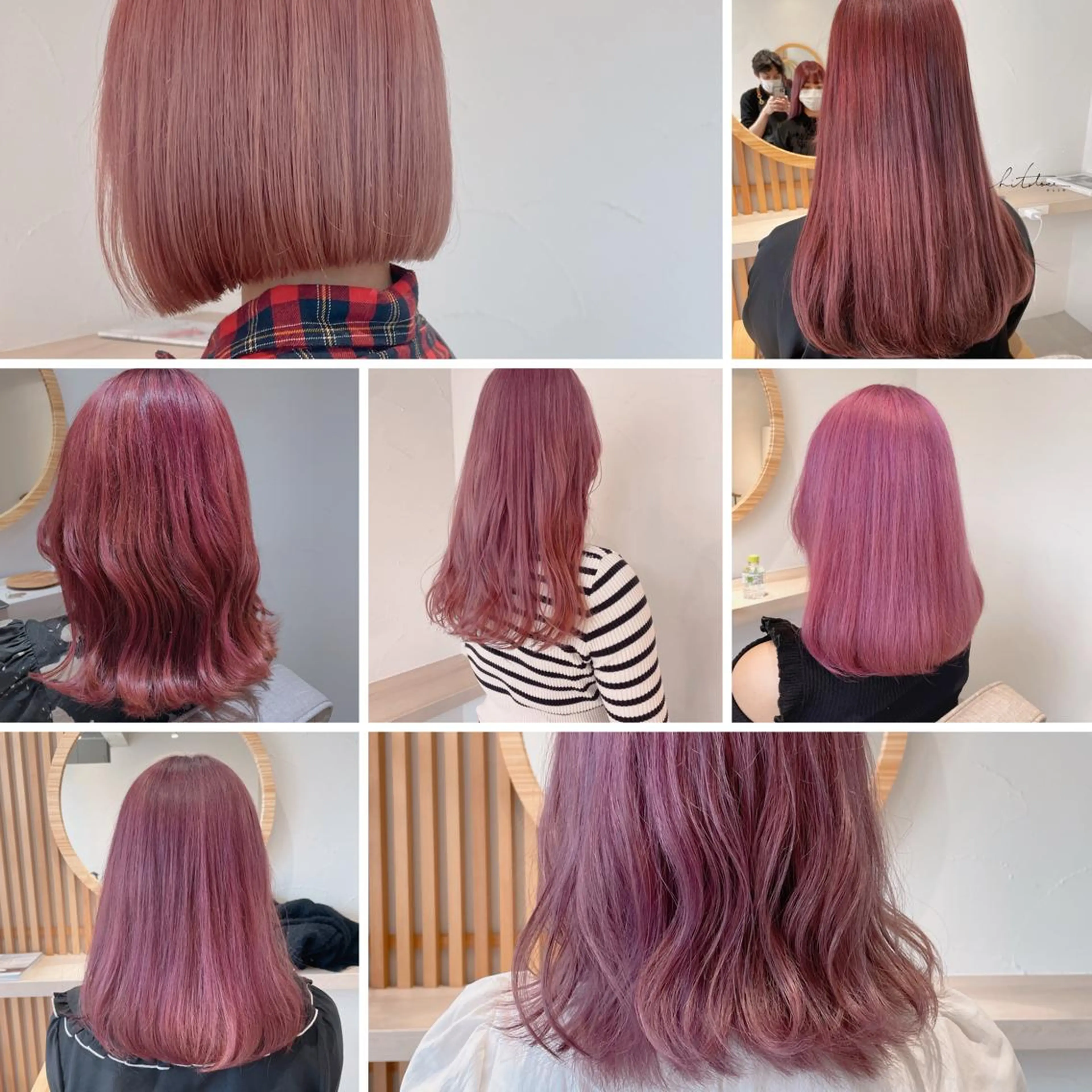 【💕ミニモ学割💕】大人気✨透明感ピンクカラー　ケアブリーチ込みの写真