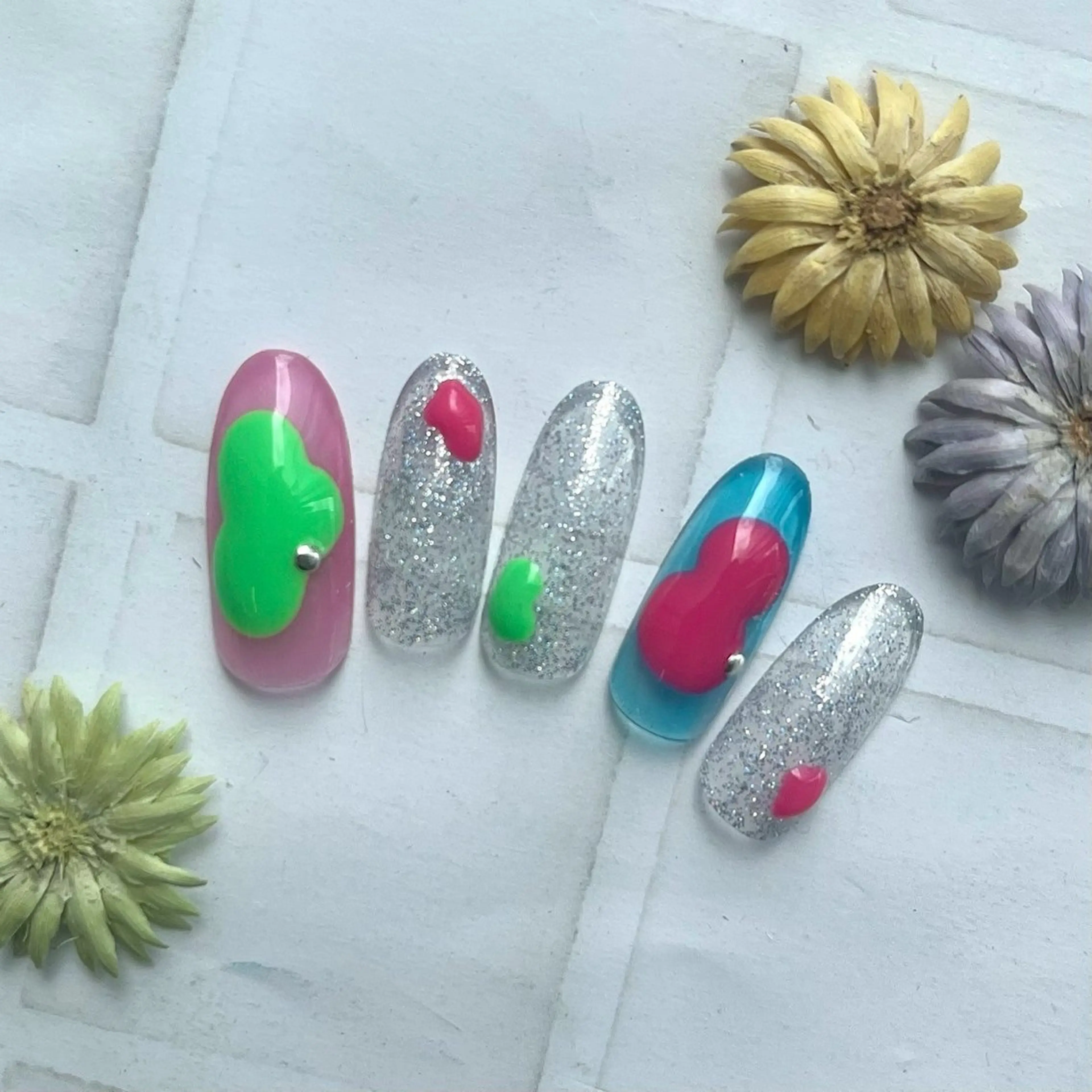 ネイル ⭐︎休業中の練習⭐︎ JNA認定講師髙橋のネイルデザイン