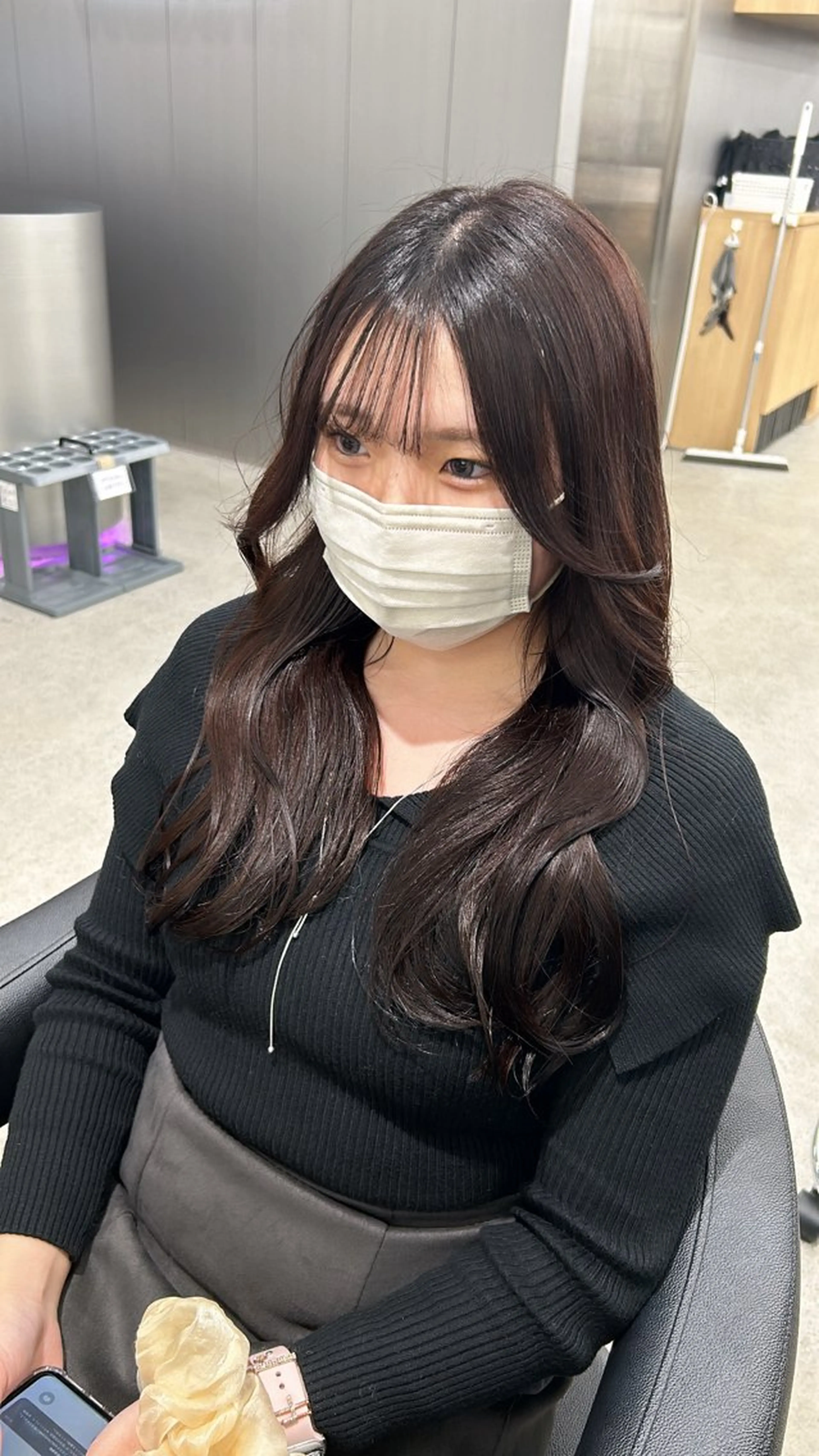 ロング メンズ ヘアカラー トリートメント 艶感ミルクティー🤍 色落ち綺麗🤍ともやのヘアスタイル