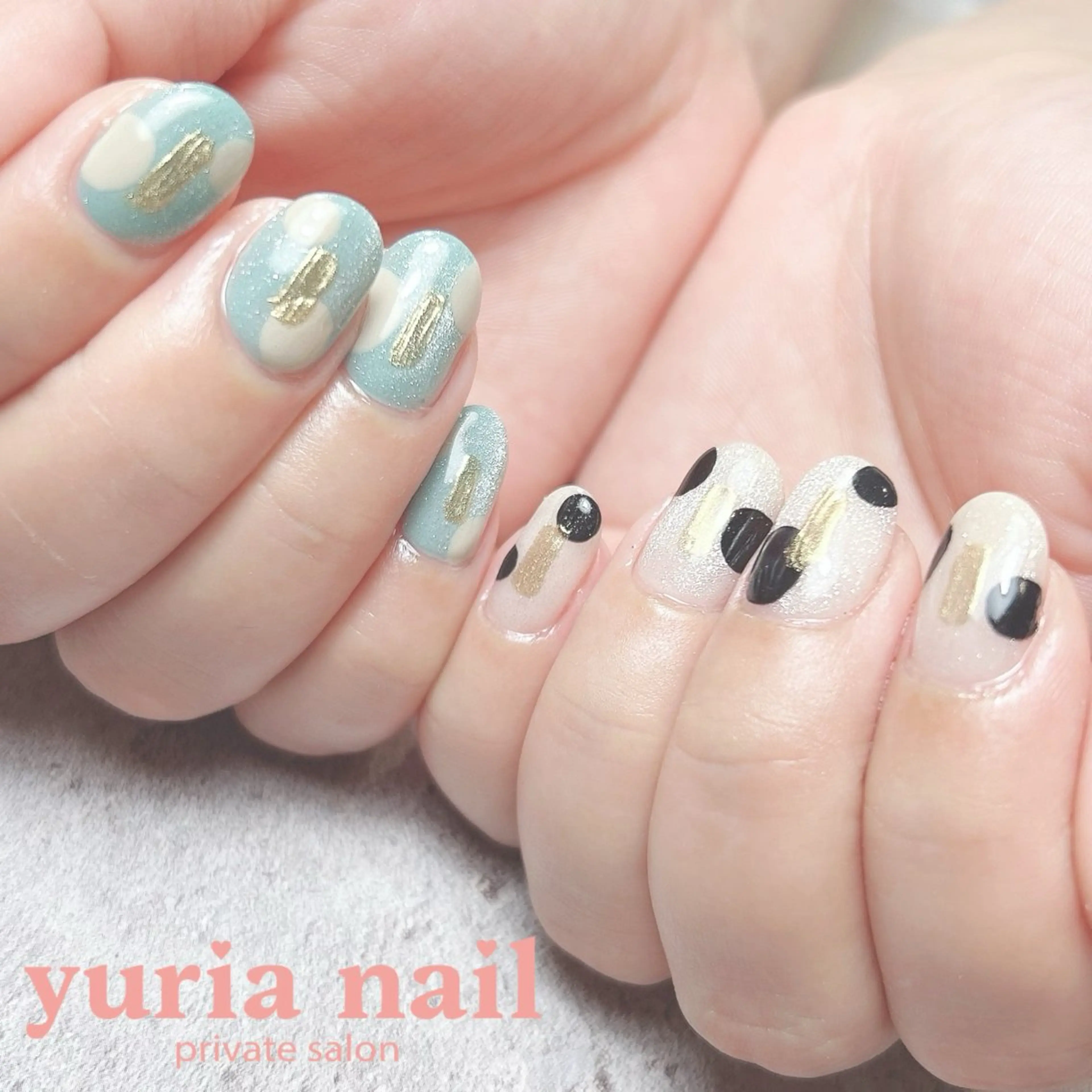 ネイル ジェルネイル キラキラネイル マグネットネイル ハンドネイル 小林 ゆりあのネイルデザイン