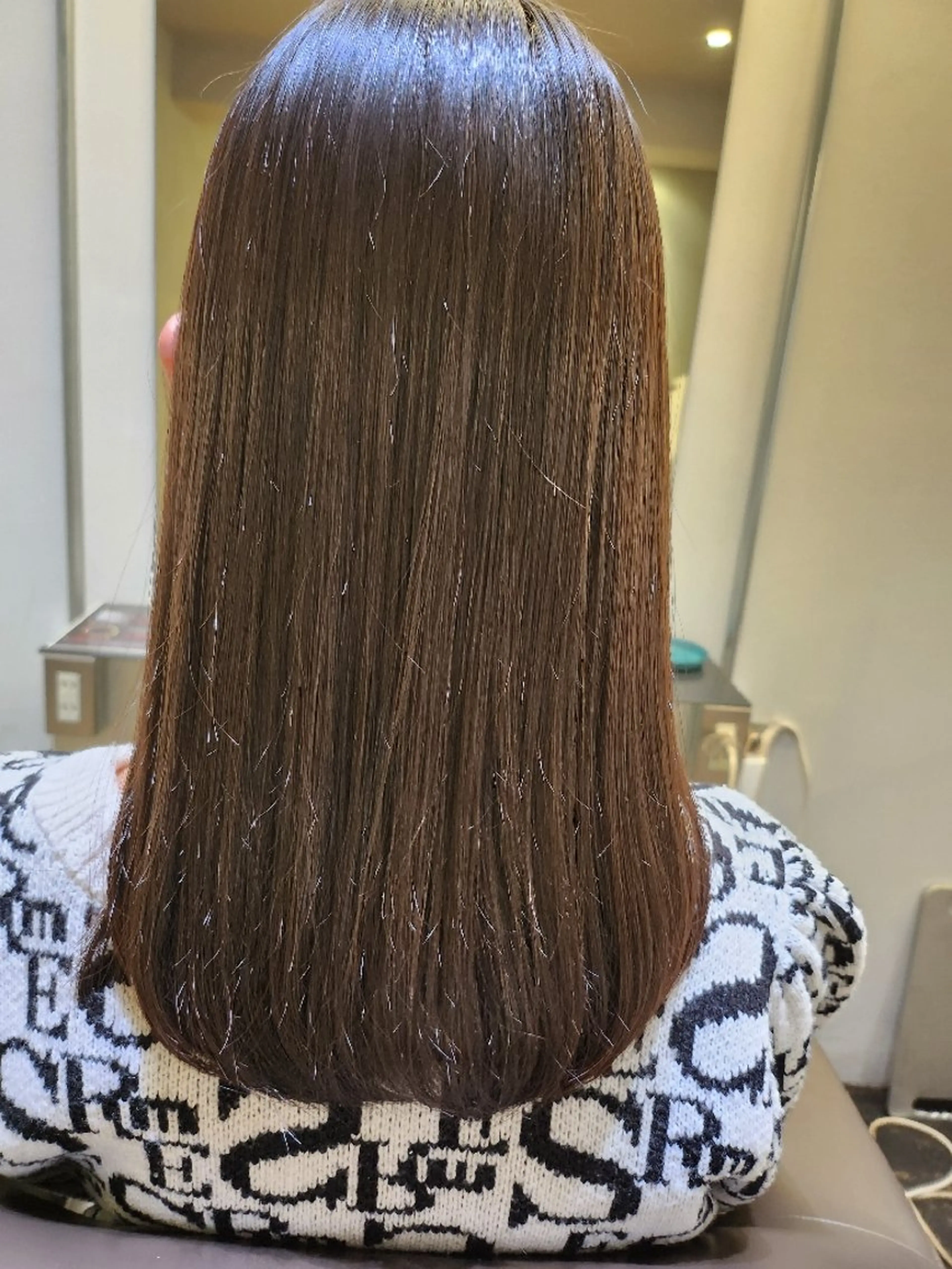 ロング カット 縮毛矯正 トリートメント 濱川 佳奈のヘアスタイル