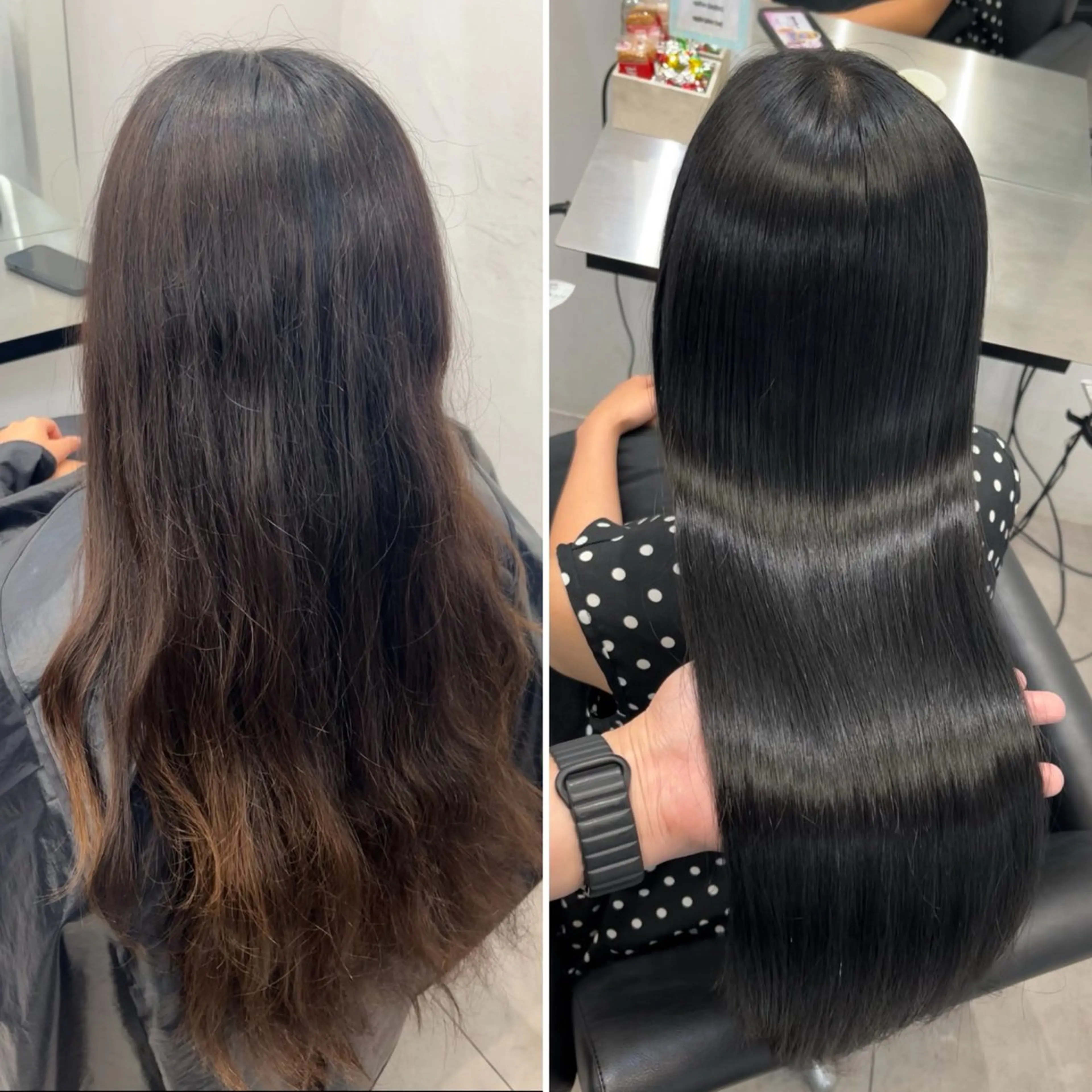 ロング カット ヘアカラー 縮毛矯正 トリートメント 髪質改善/縮毛矯正 梅田茶屋町/西尾祐作のヘアスタイル