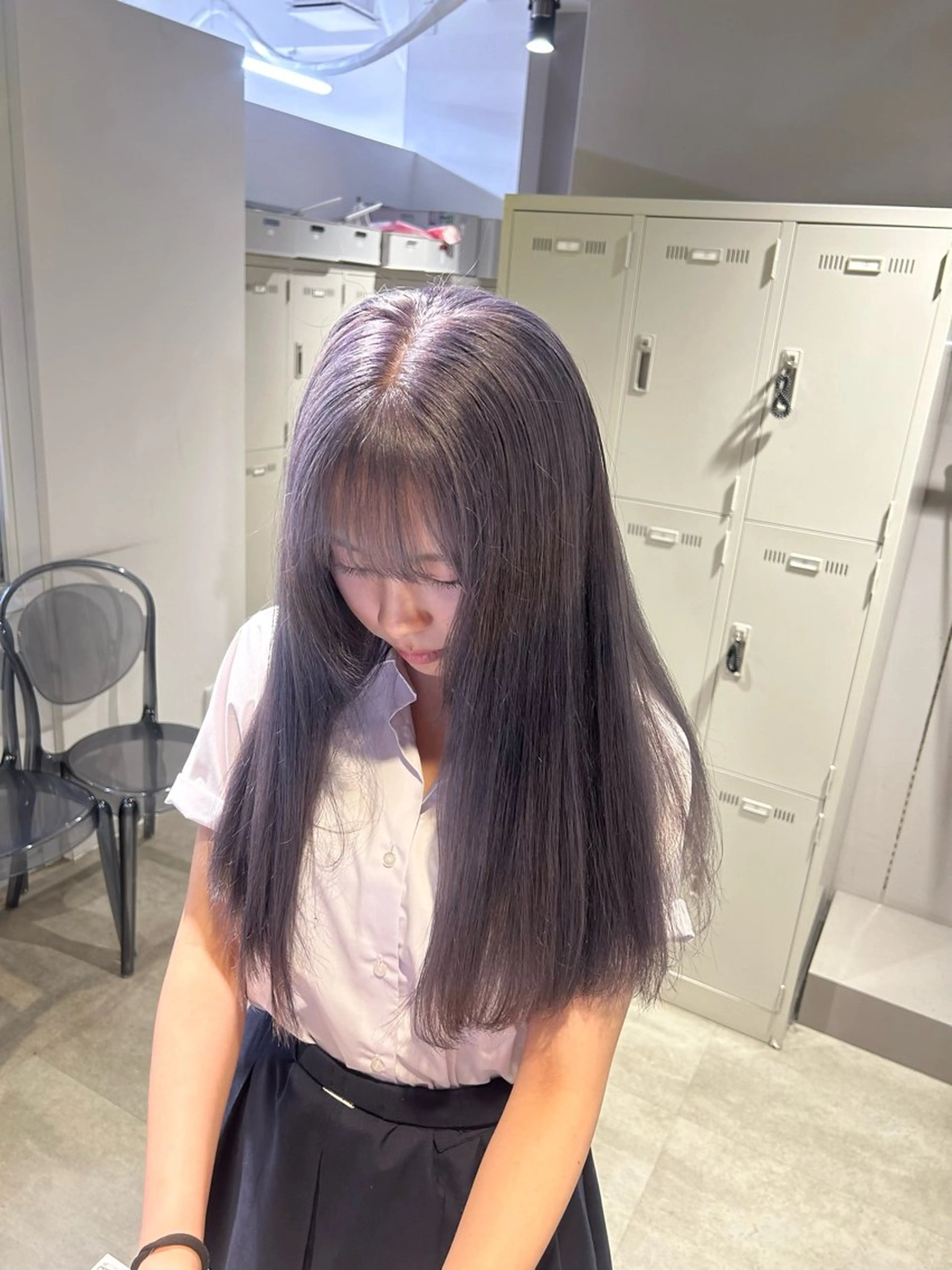 カラー ヘアカラー トリートメント 透明感ベージュ🤎 ナチュラルレイヤーのヘアスタイル