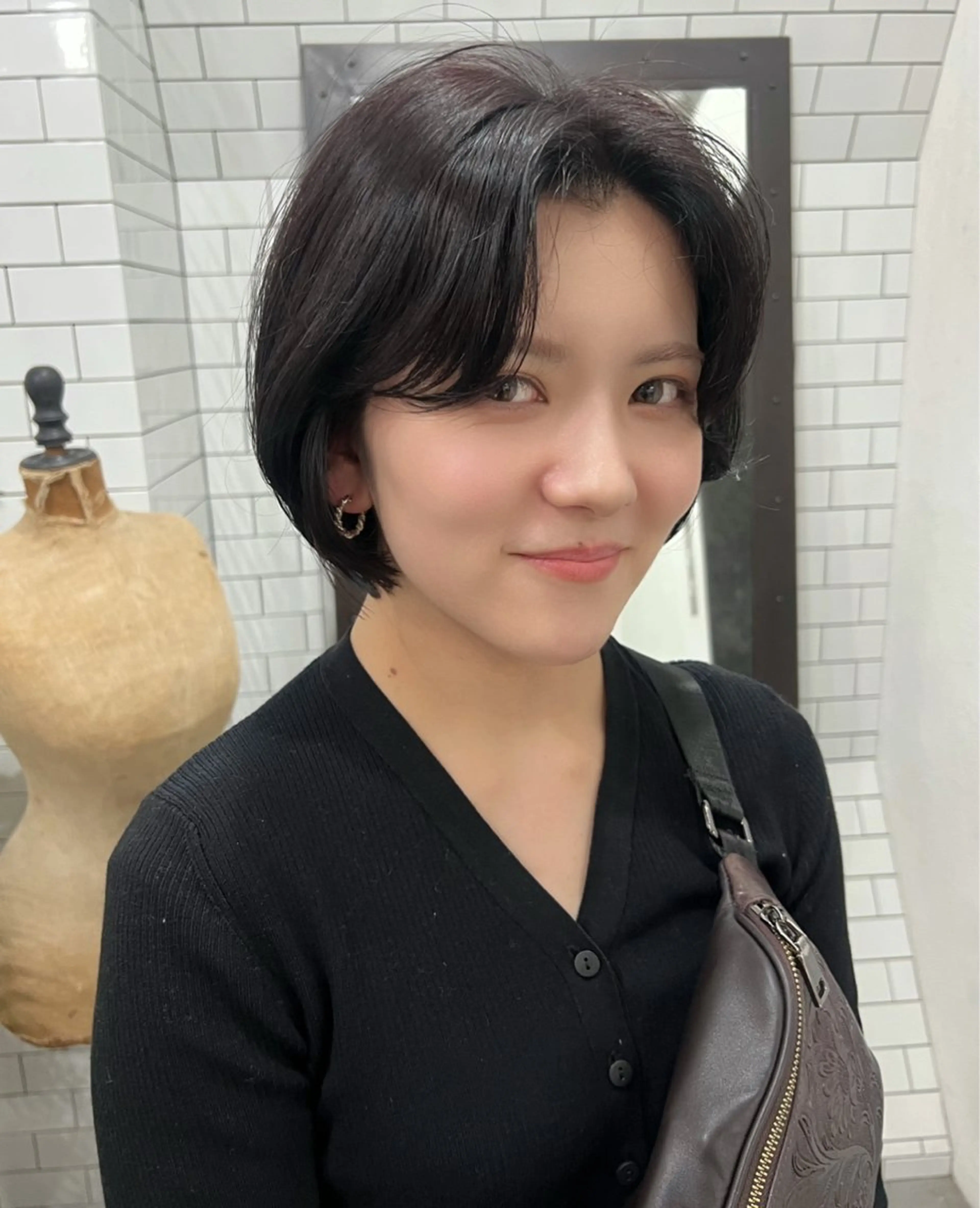 ショート カット 紙屋町ショート /ボブ　パーマ河内蓮のヘアスタイル