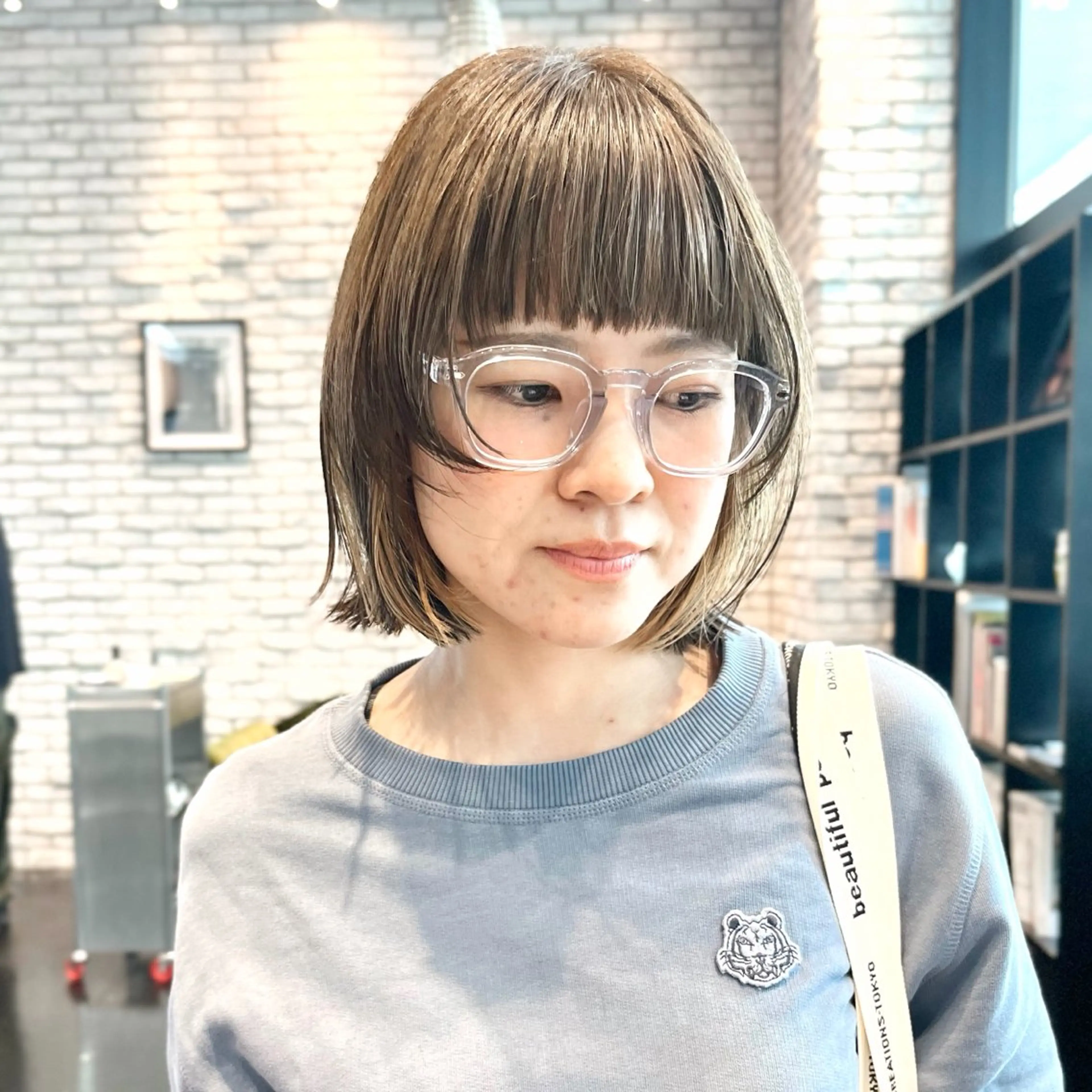 ミディアム カット ヘアカラー 好光 優香のヘアスタイル